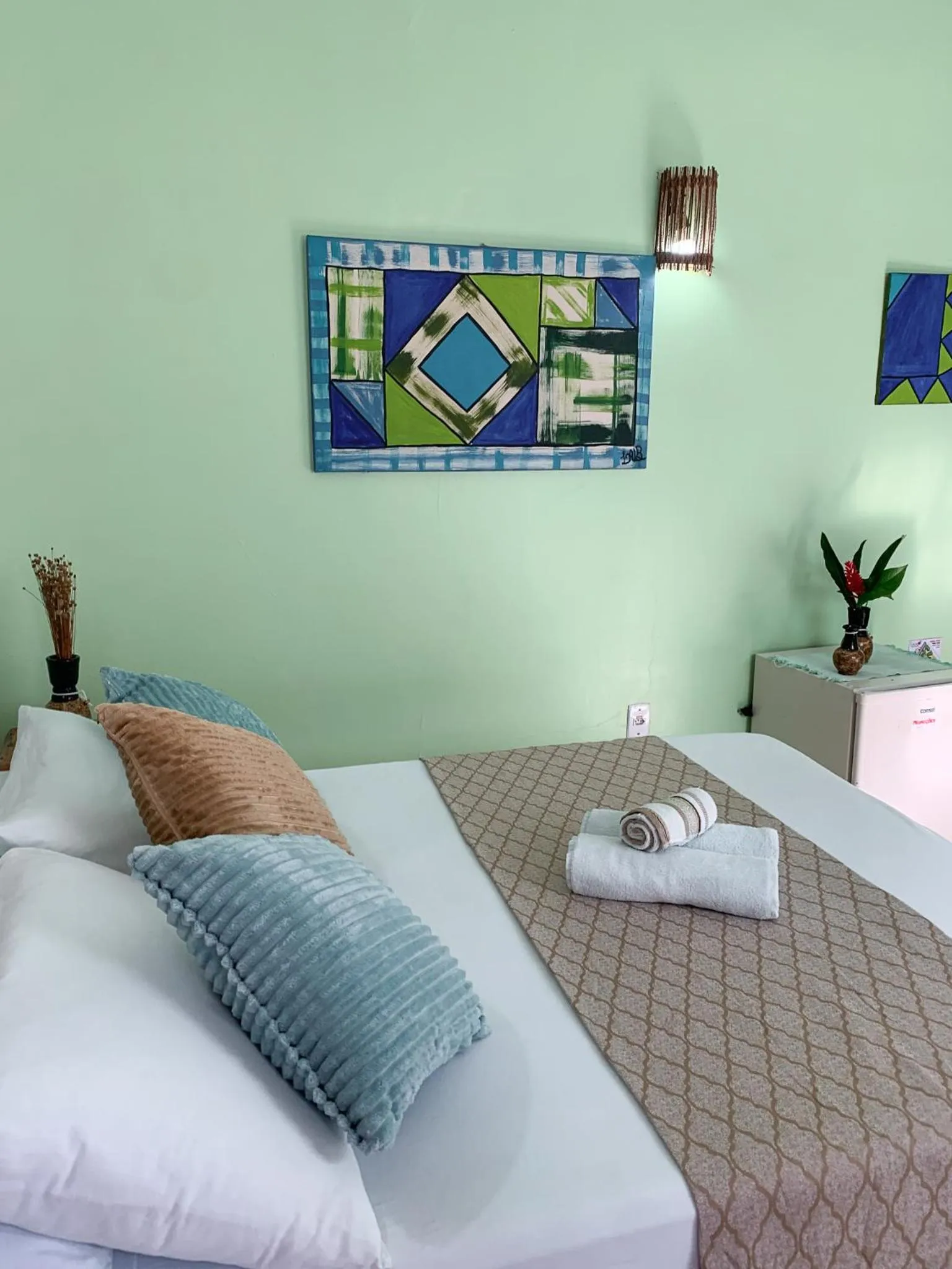 Bed in Pousada Lanai