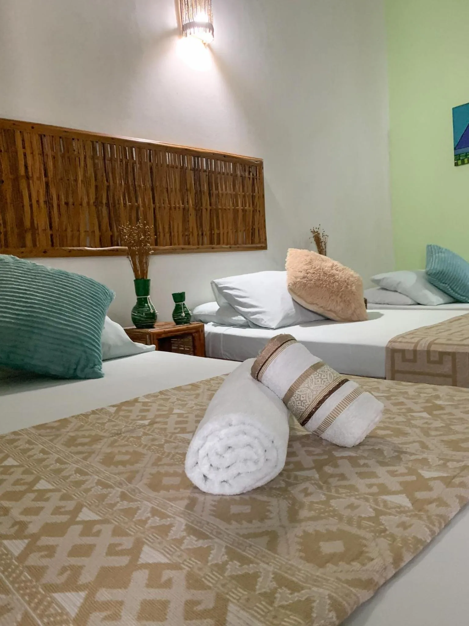 Bed in Pousada Lanai