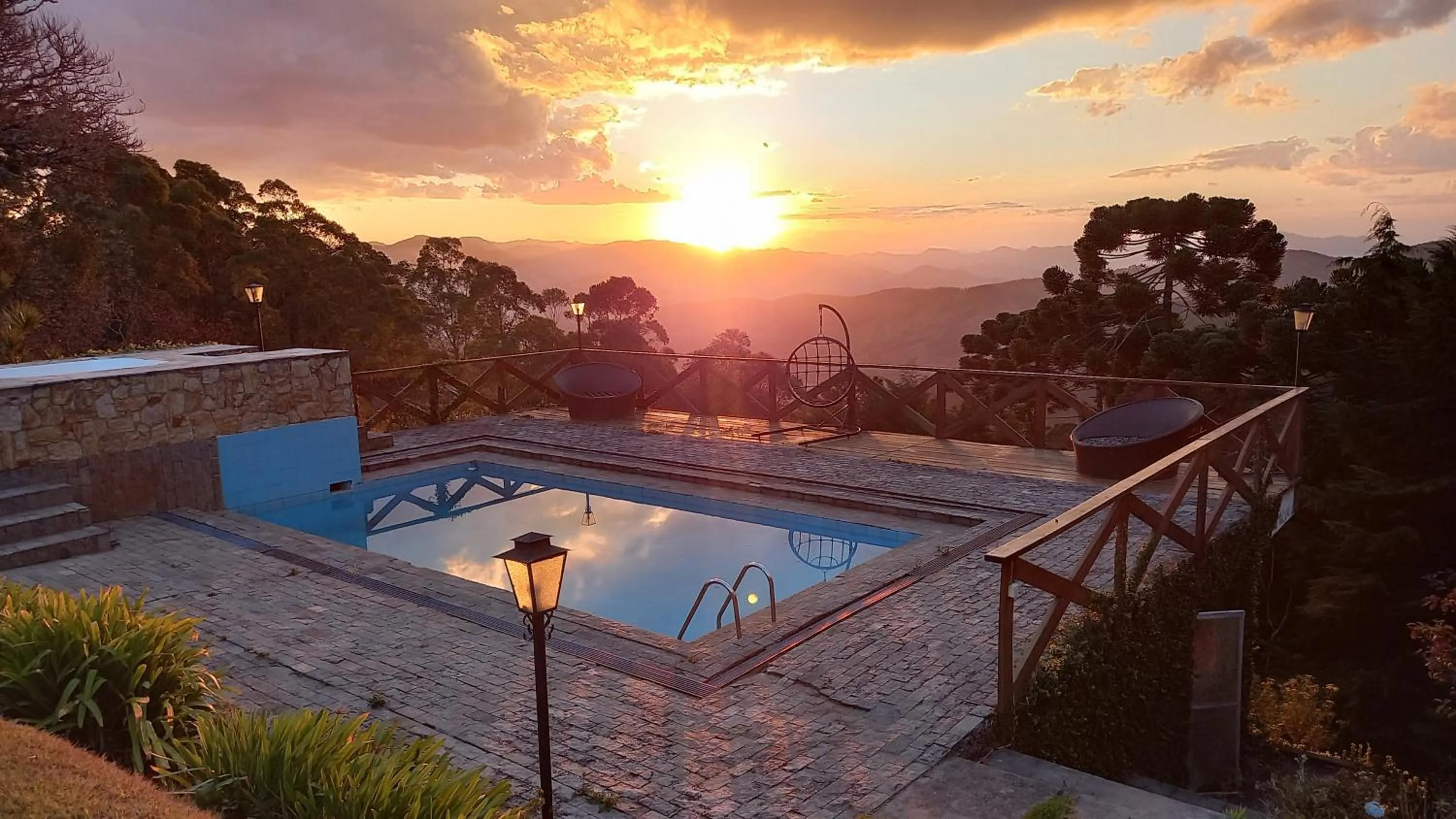 Pool view in Pousada Village Por do Sol by Concavus