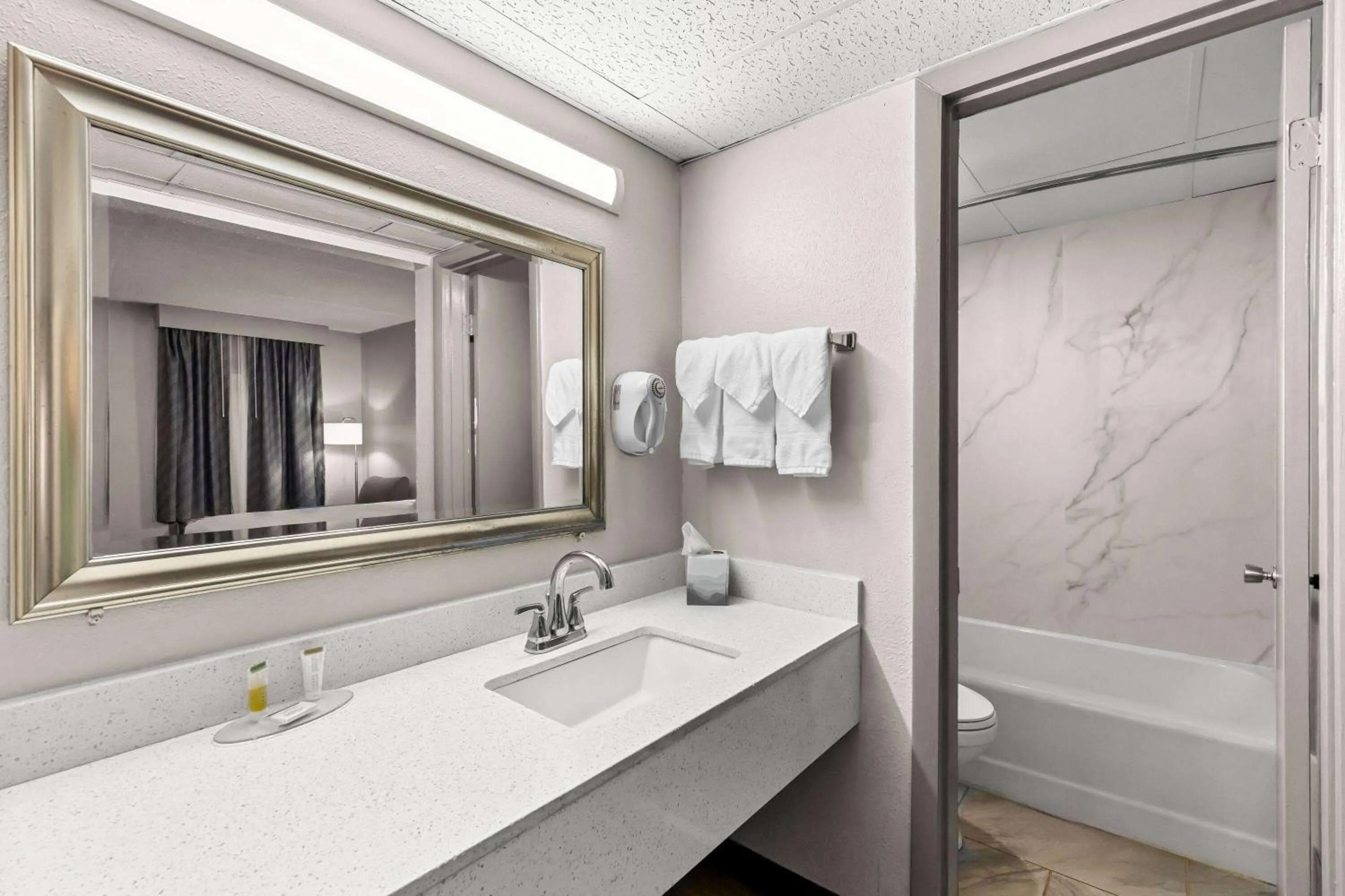 Bathroom in Days Inn by Wyndham Clayton