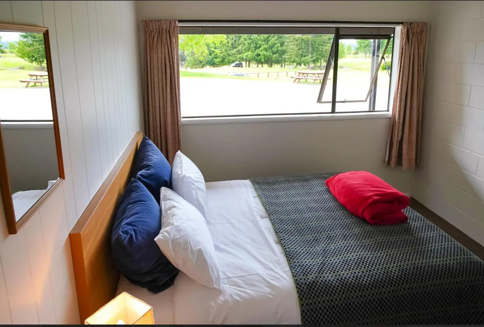 Bed in Mt Aspiring Holiday Park