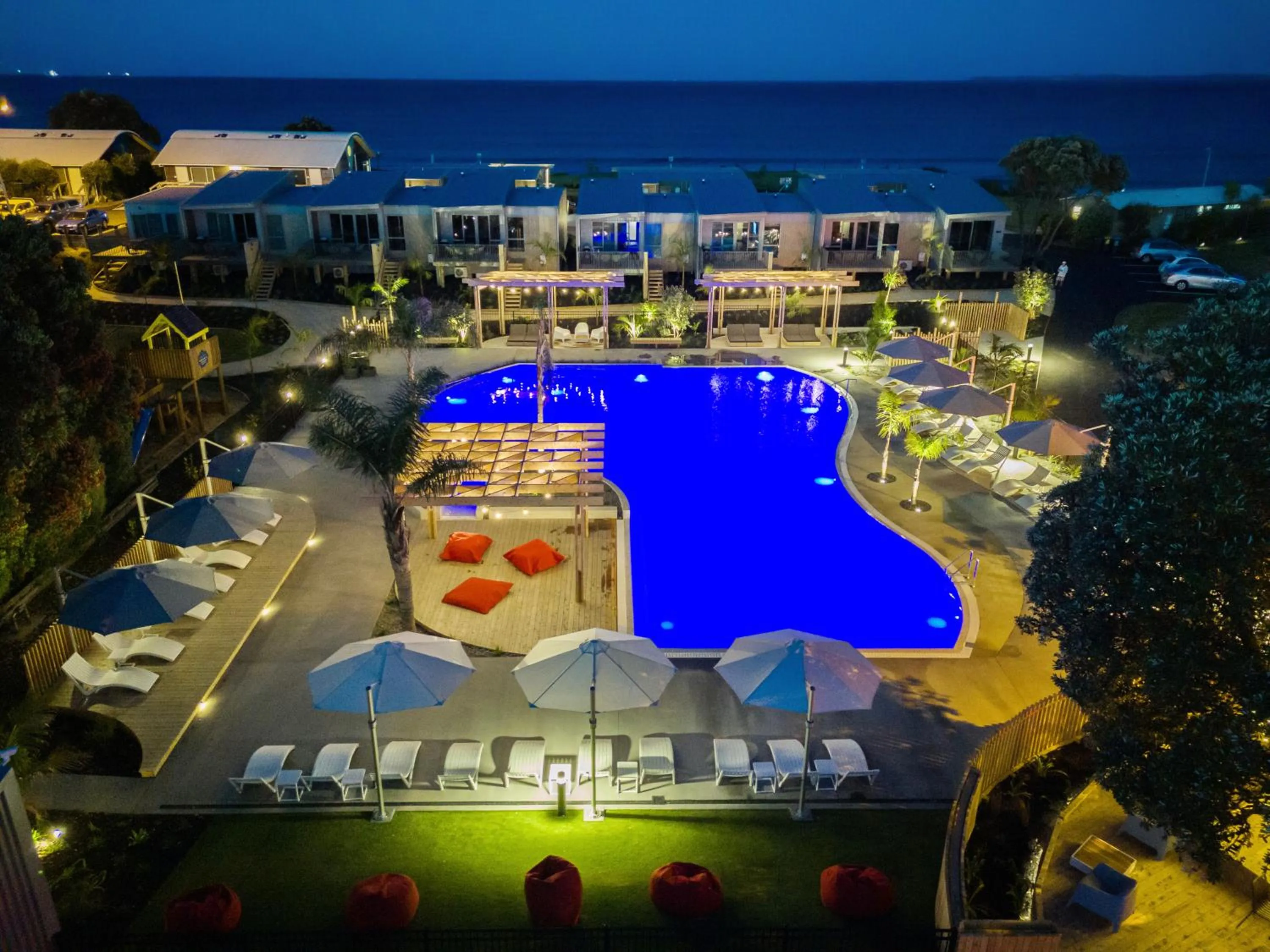 Pool view in Tasman Holiday Parks - Papamoa Beach