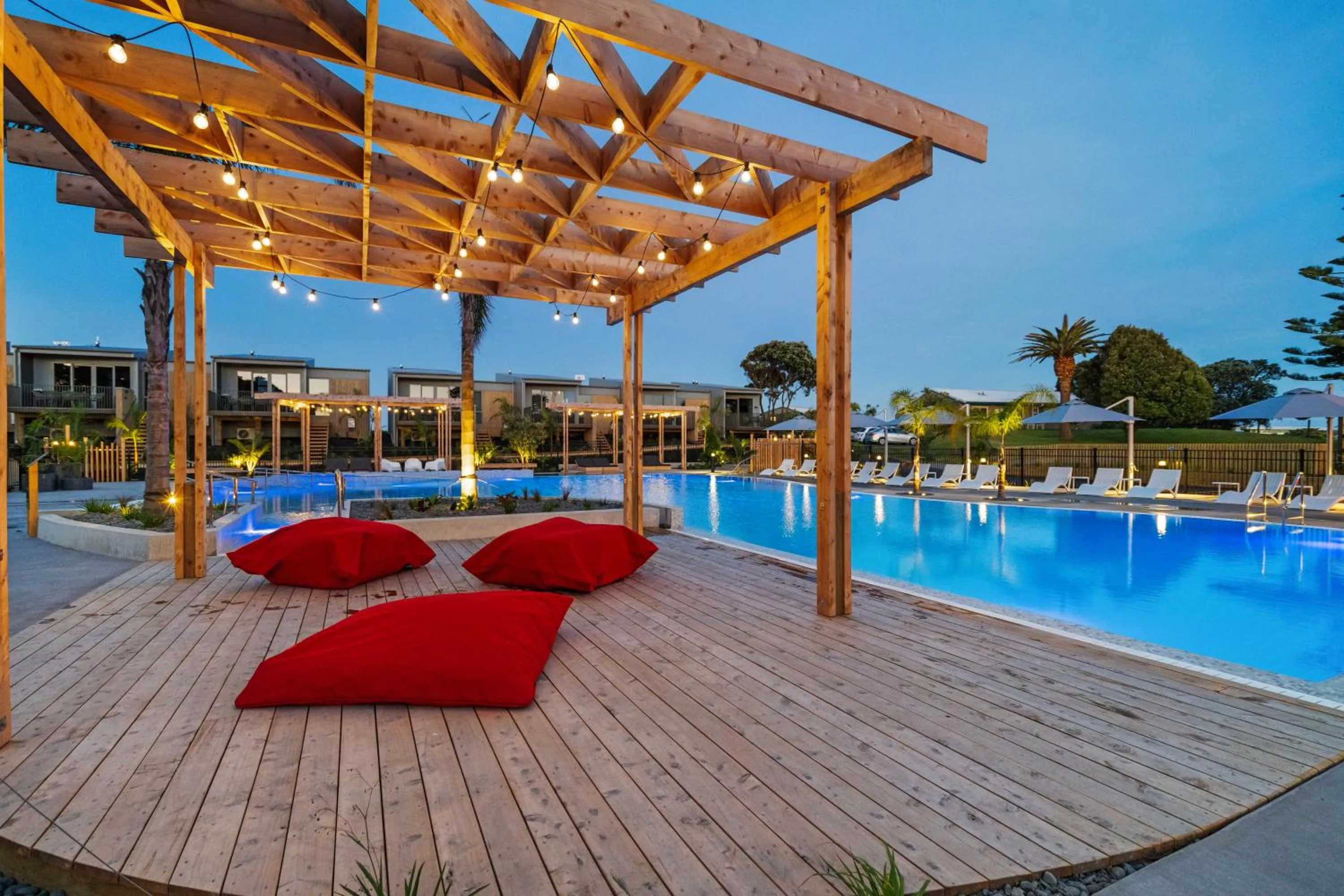 Pool view in Tasman Holiday Parks - Papamoa Beach
