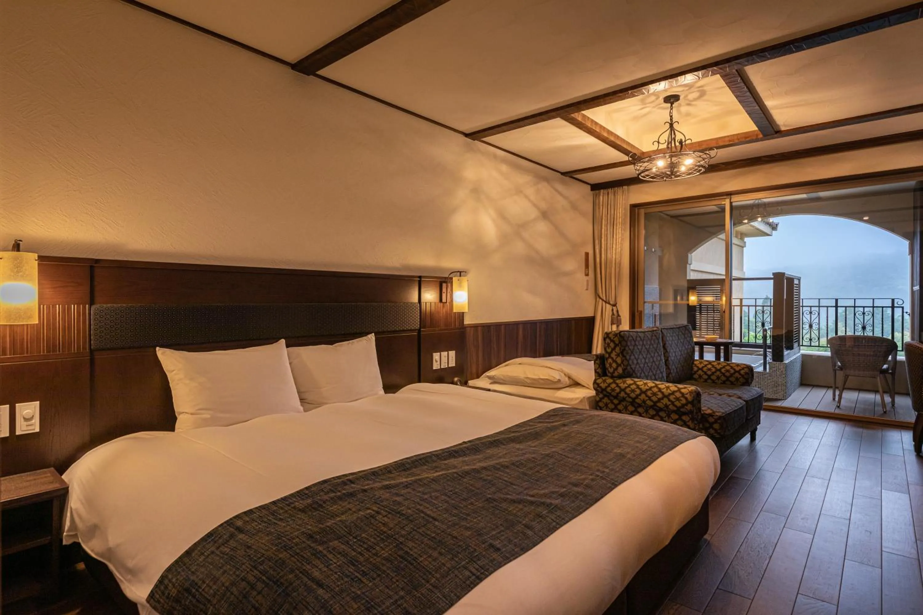 Bedroom, Bed in La Vista Kirishima Hills