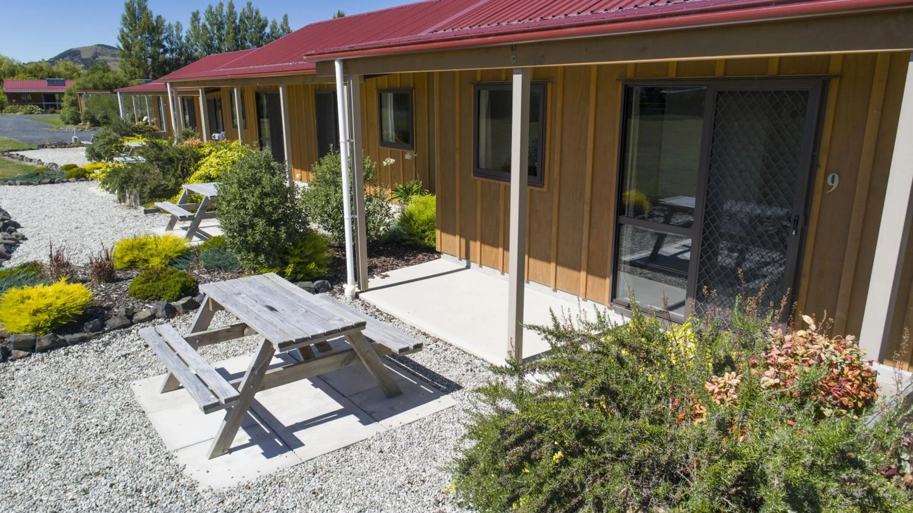 Patio in Longbourne Lodge Motel Mosgiel