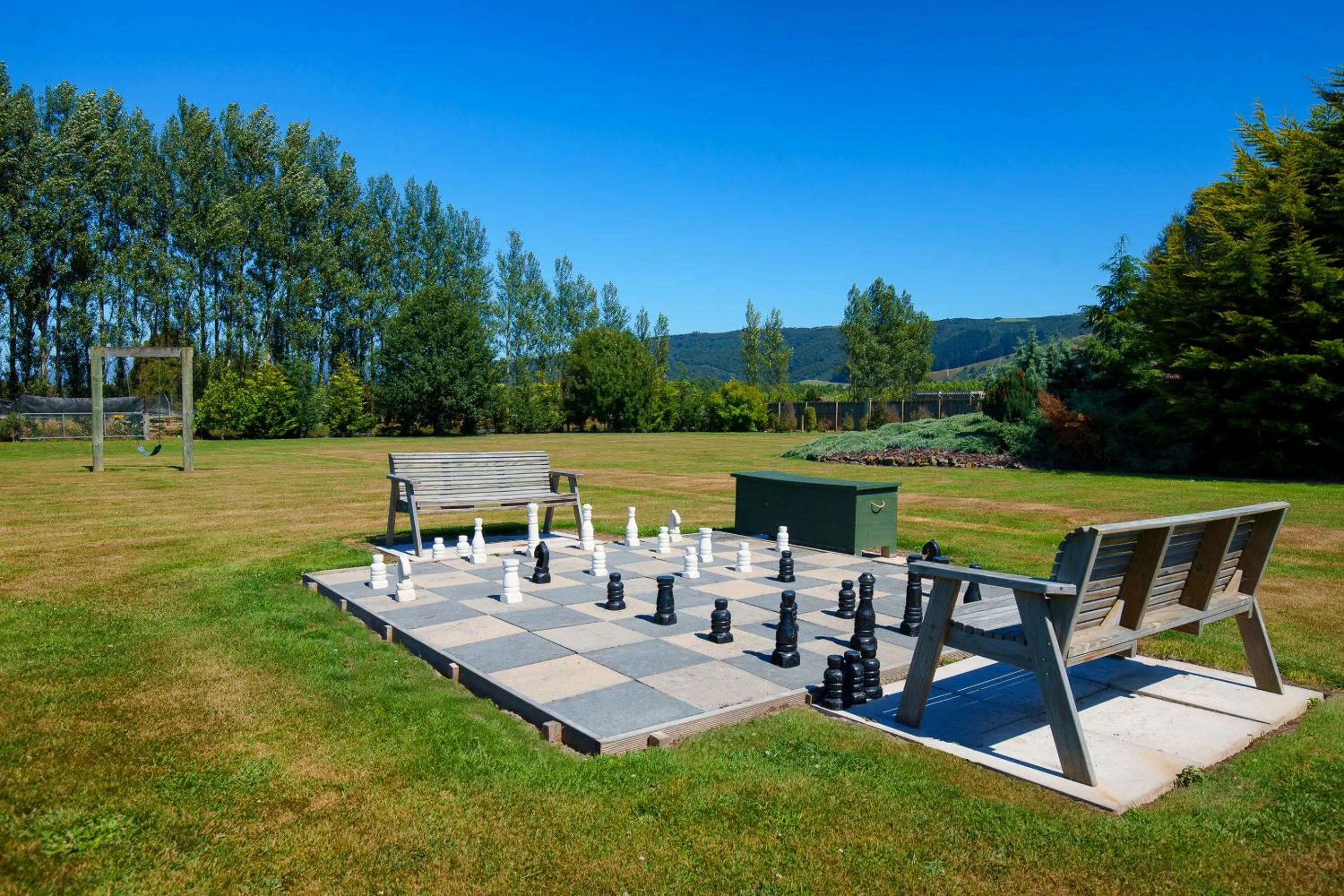Children play ground in Longbourne Lodge Motel Mosgiel