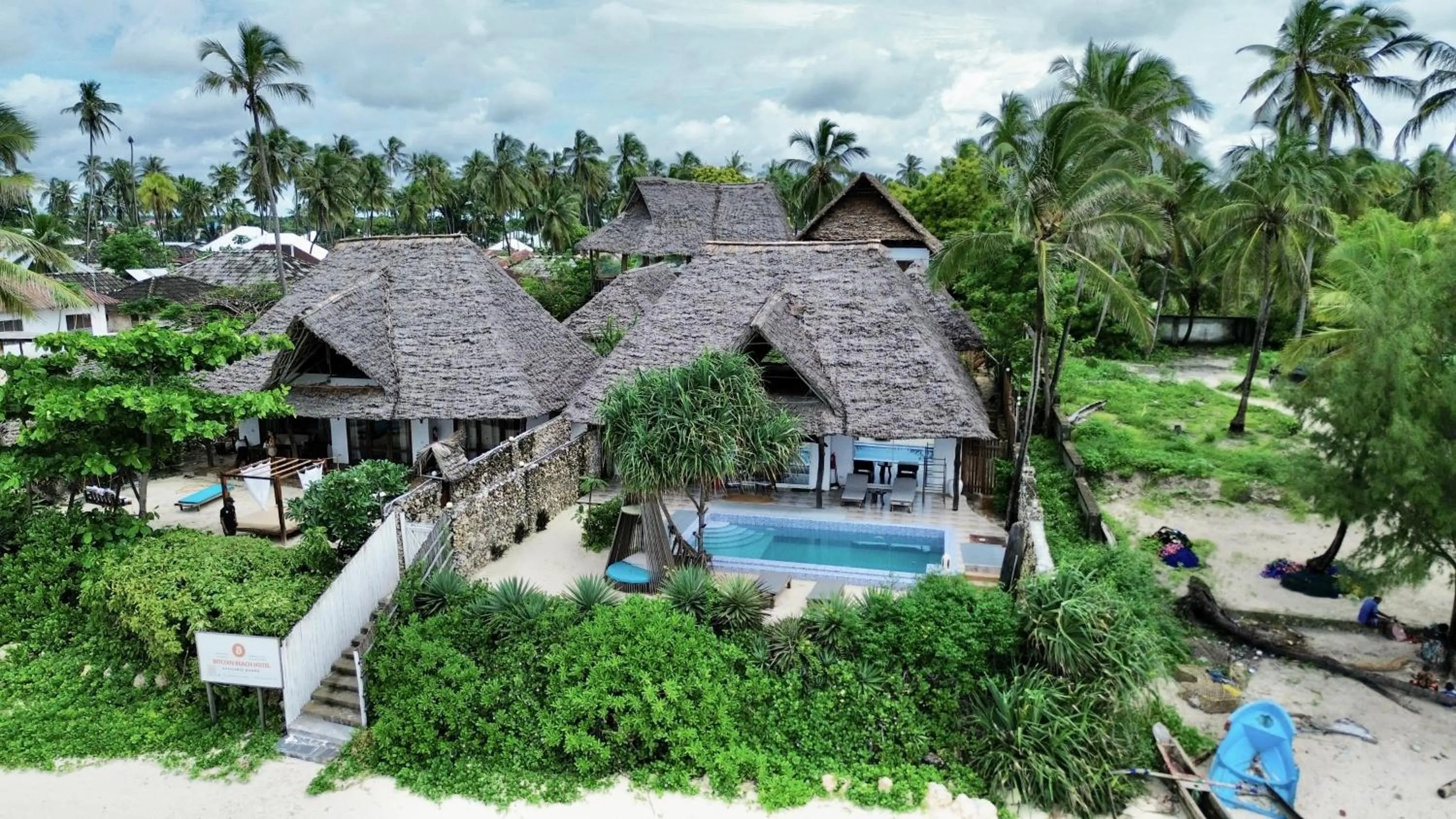 Property building in Bitcoin Beach Hotel Zanzibar