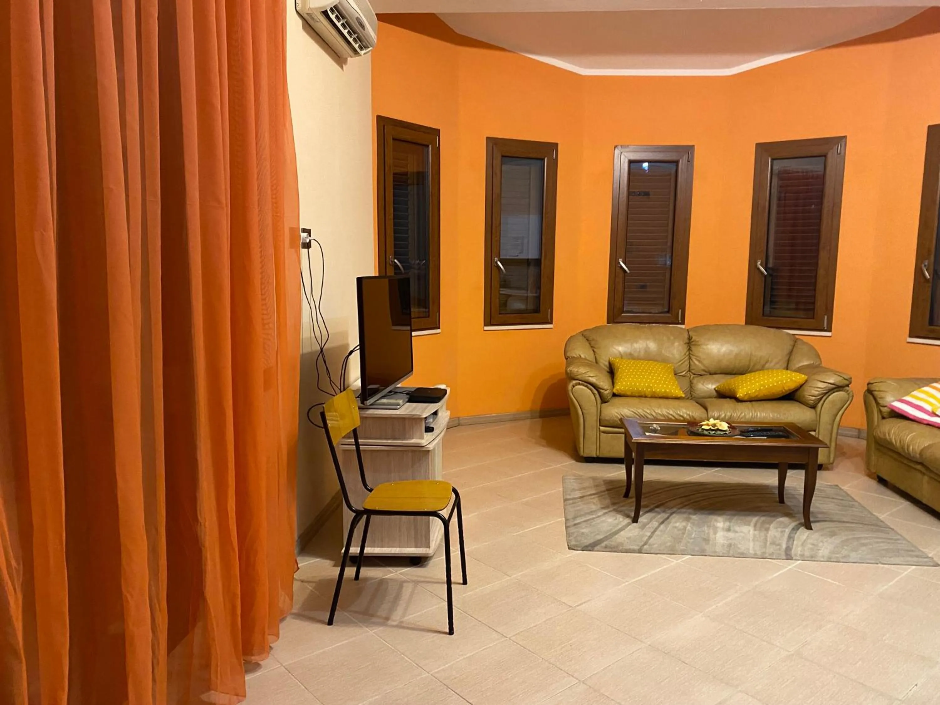 Living room in The Orange House