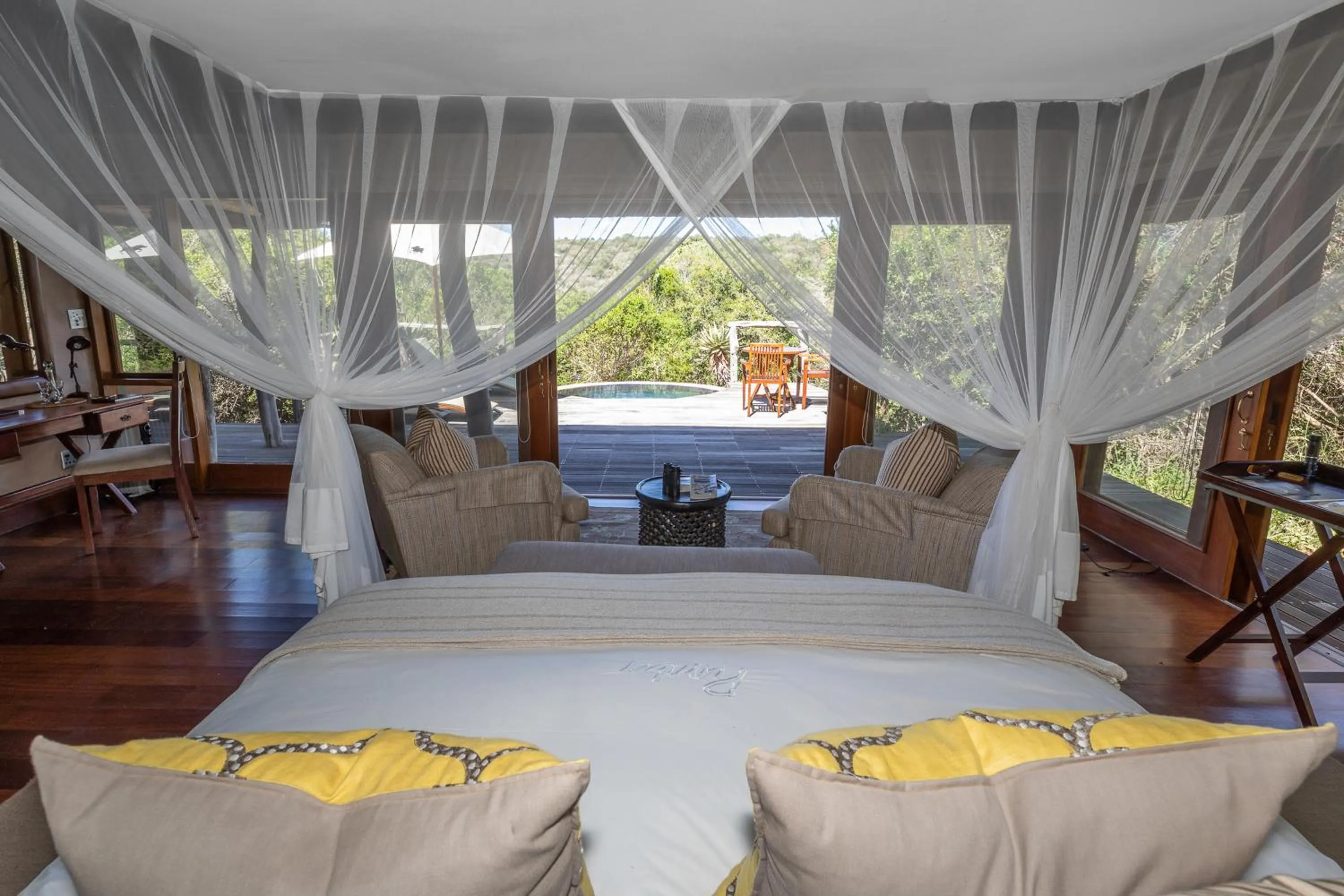 Balcony/Terrace in Pumba Private Game Reserve