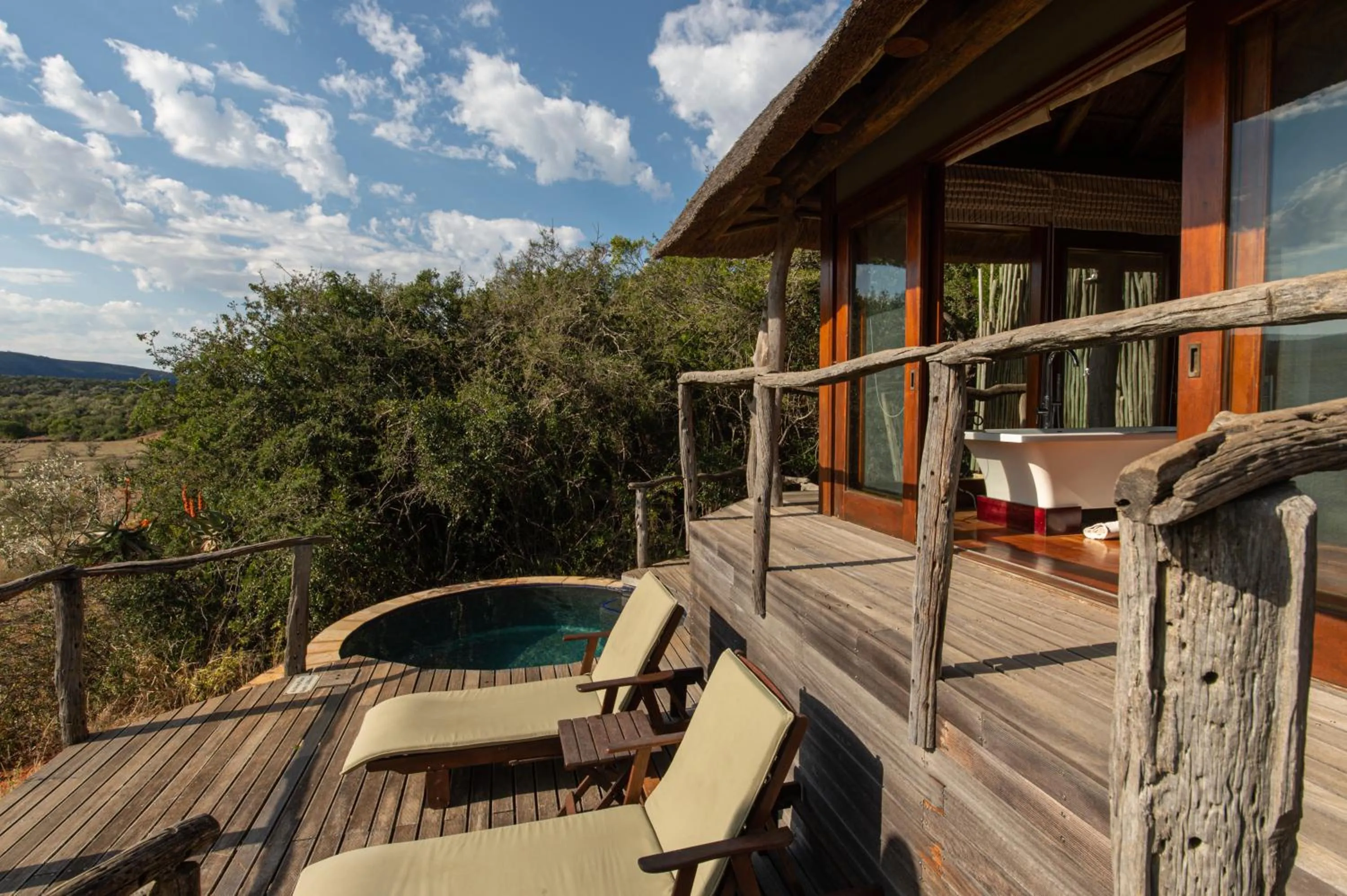 Balcony/Terrace in Pumba Private Game Reserve