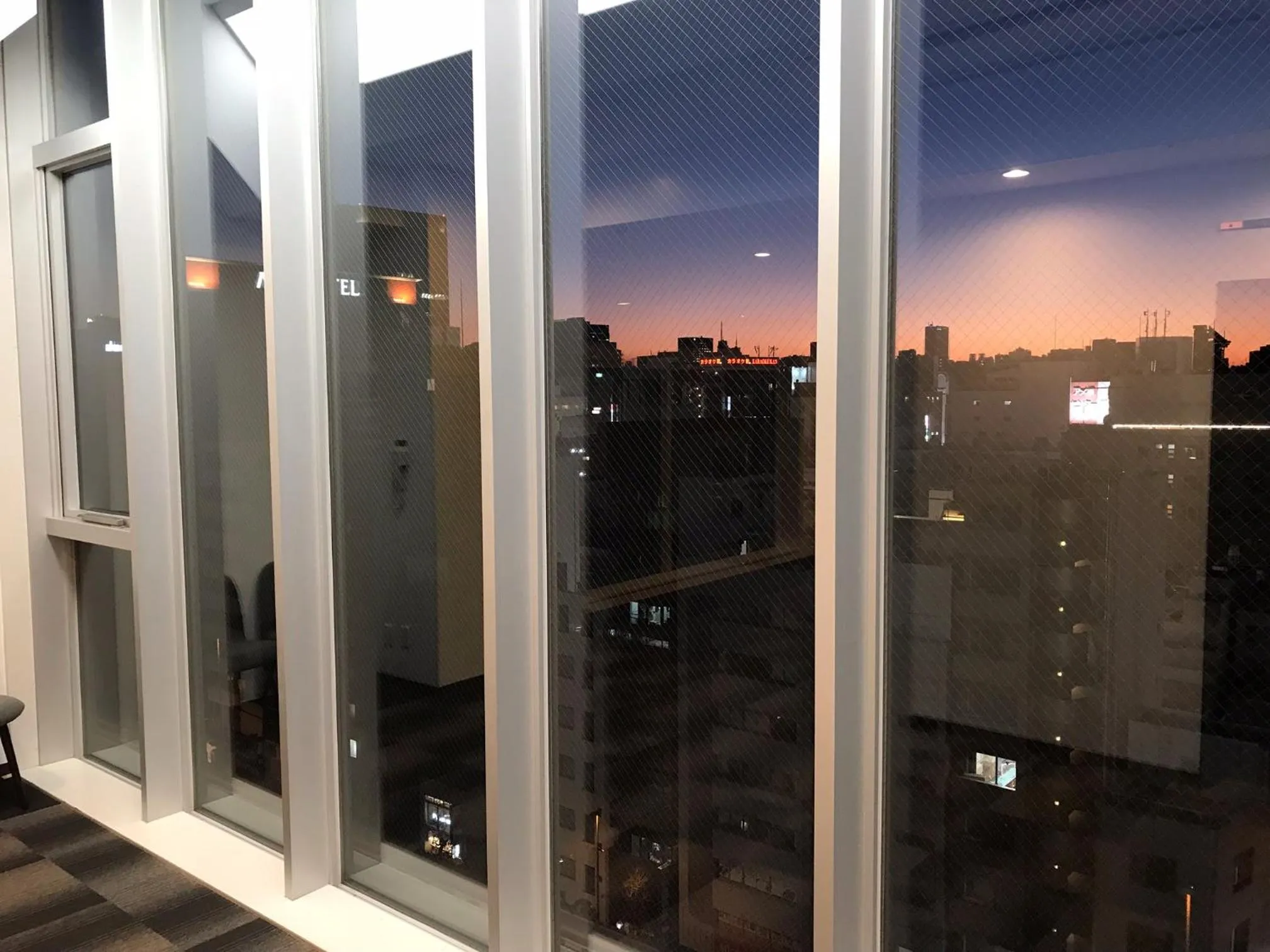 Sunset in Tosei Hotel Cocone Ueno