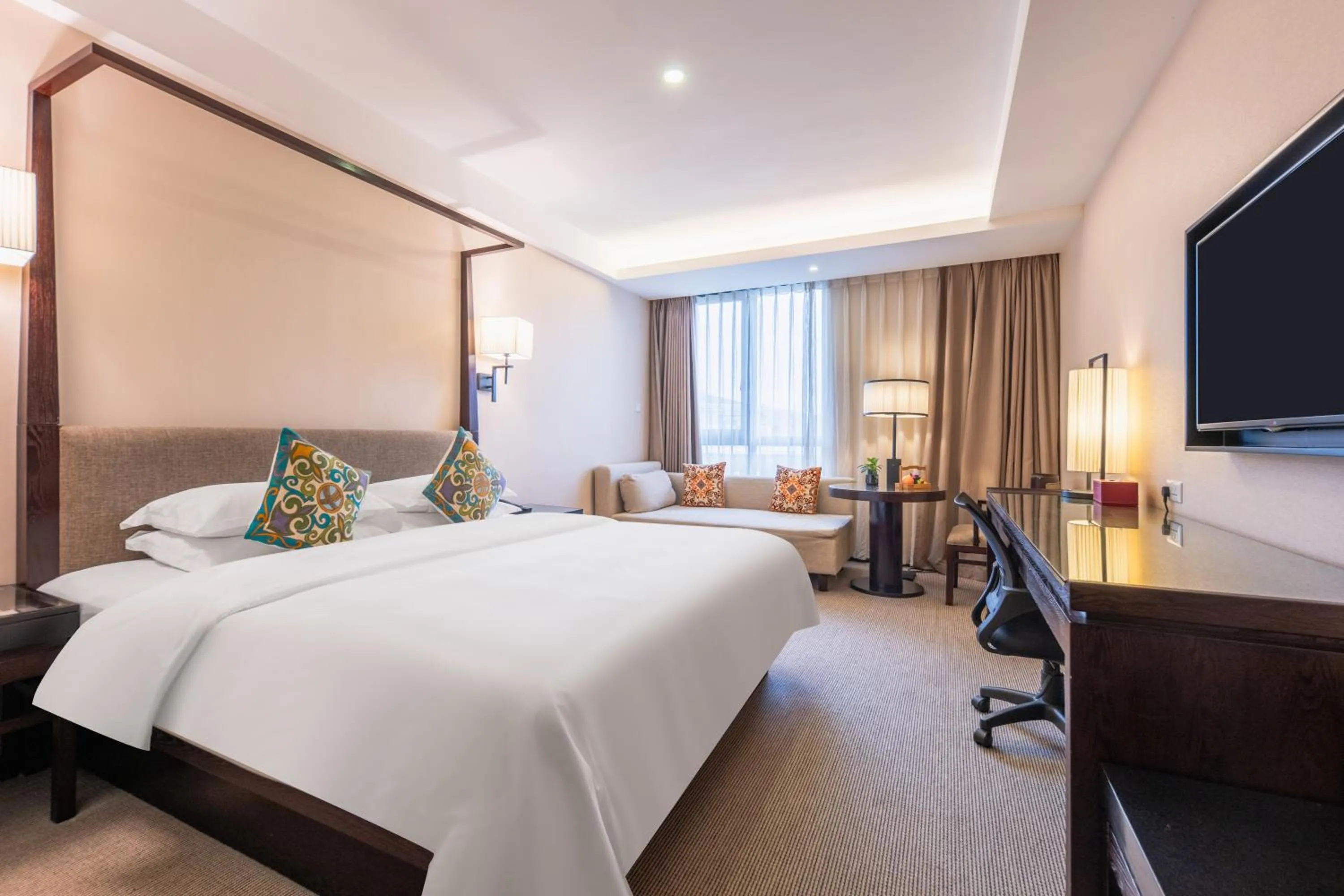 Bed in SSAW Boutique Hotel Hangzhou Xixi Park