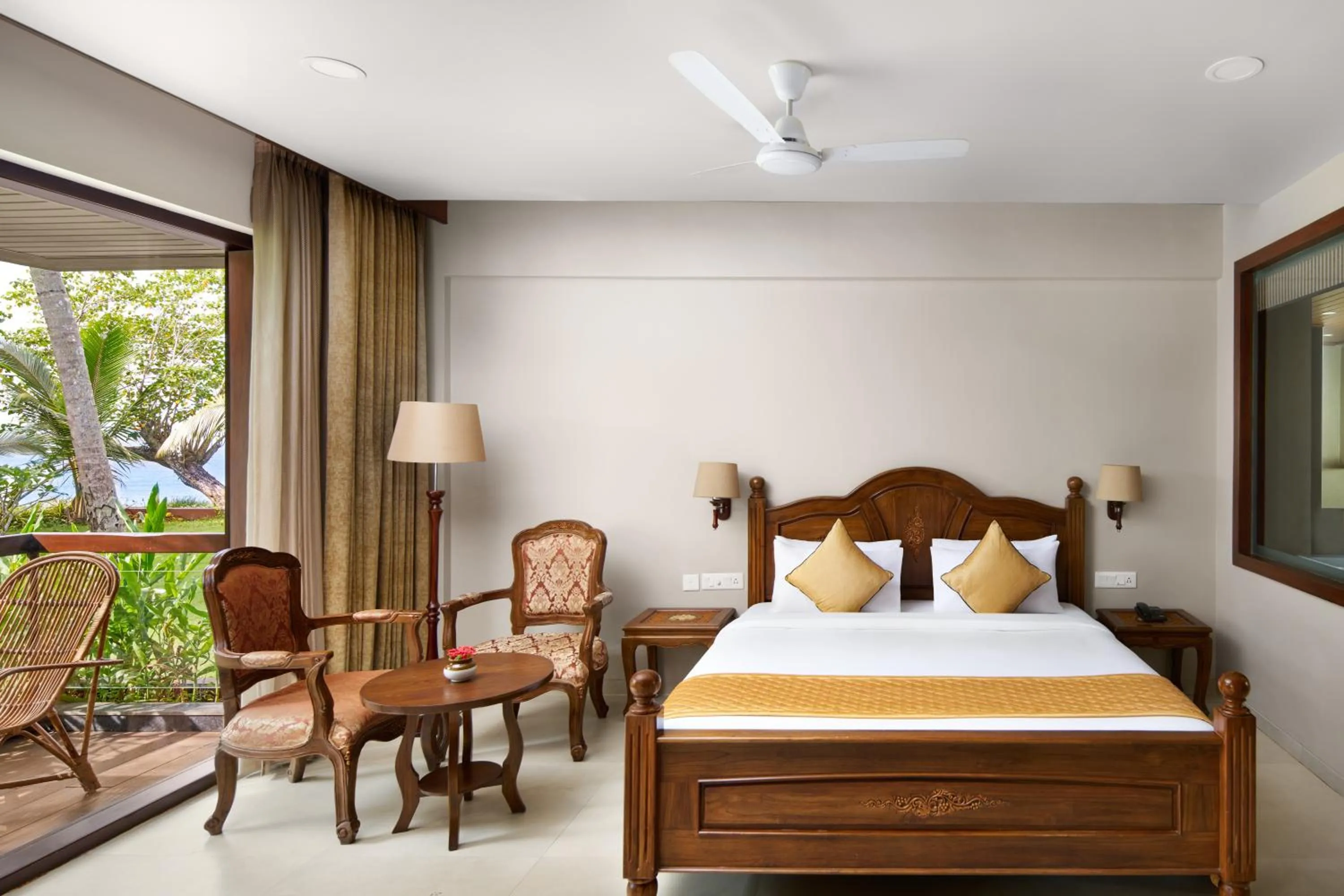 Bed in Uday Backwater Resort