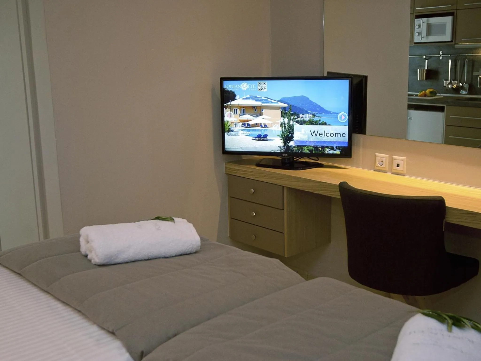 Bed in Ionian Eye Design Studios & Spa