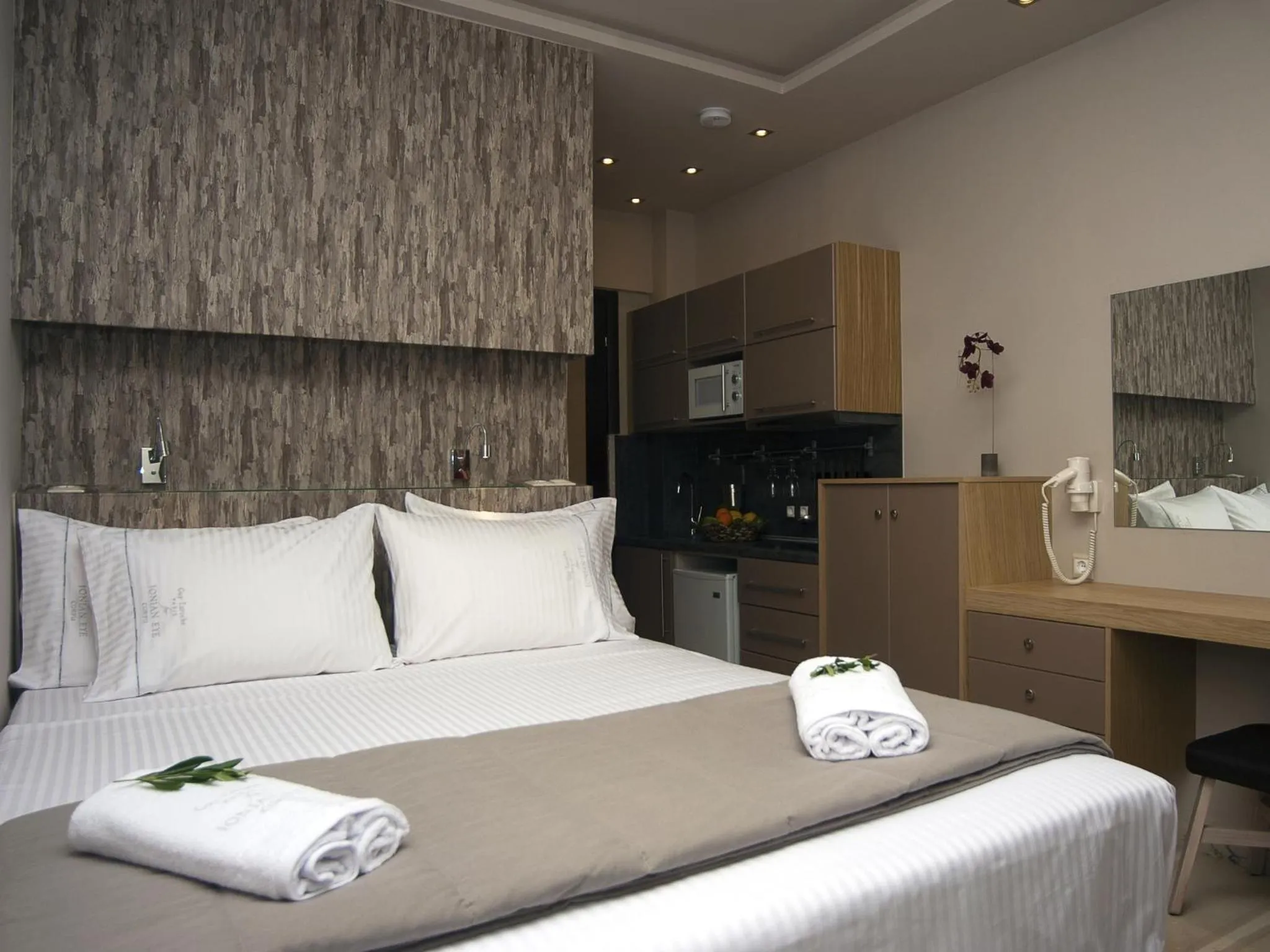 Bed in Ionian Eye Design Studios & Spa