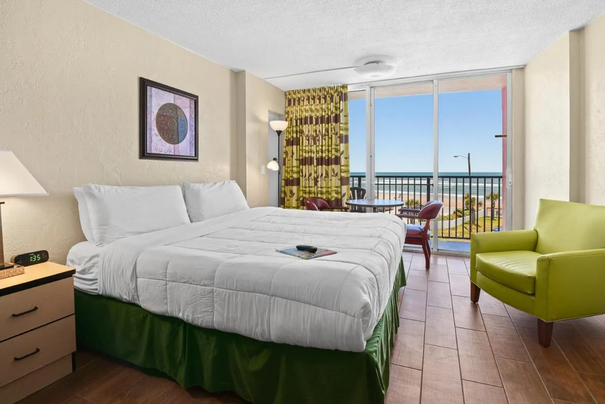 Bed in Cove Motel Oceanfront