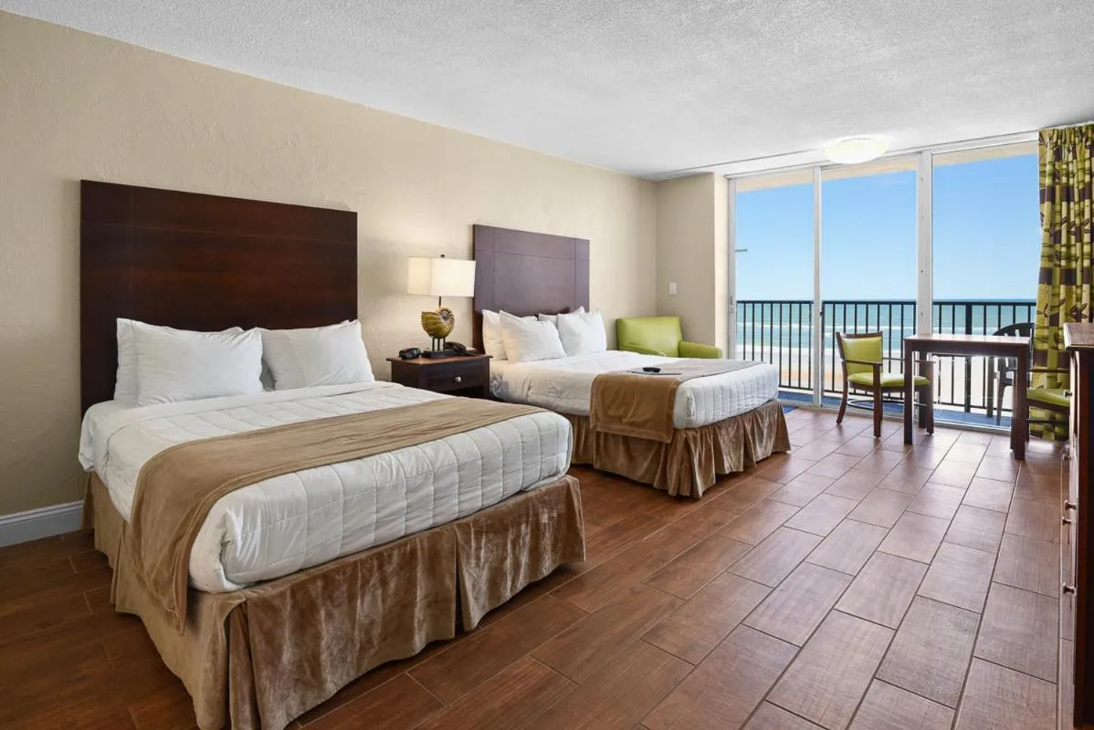 Bed in Cove Motel Oceanfront