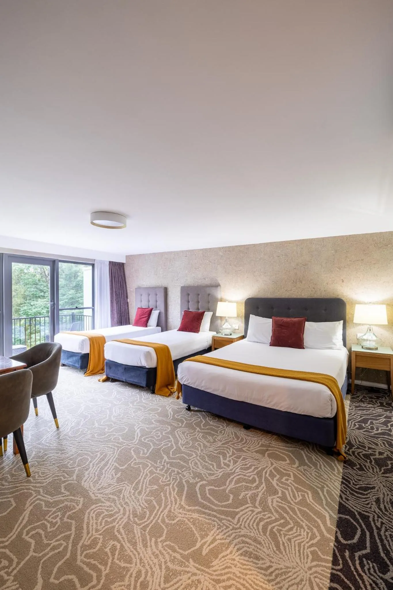 Photo of the whole room, Bed in Mandala Signature Berry