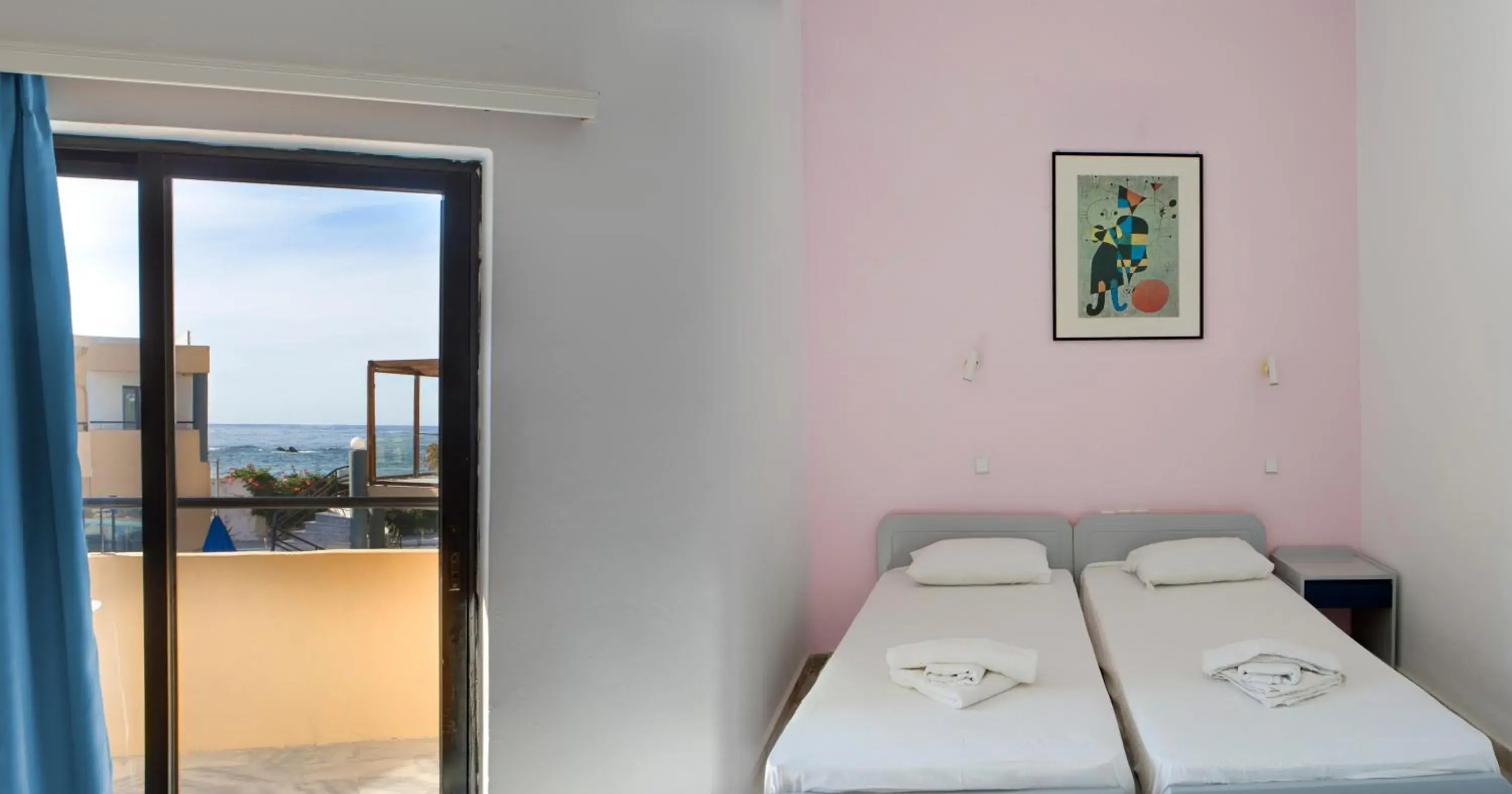 Twin Room with Sea View in Akasti Hotel Twin Room with Sea View in Akasti Hotel