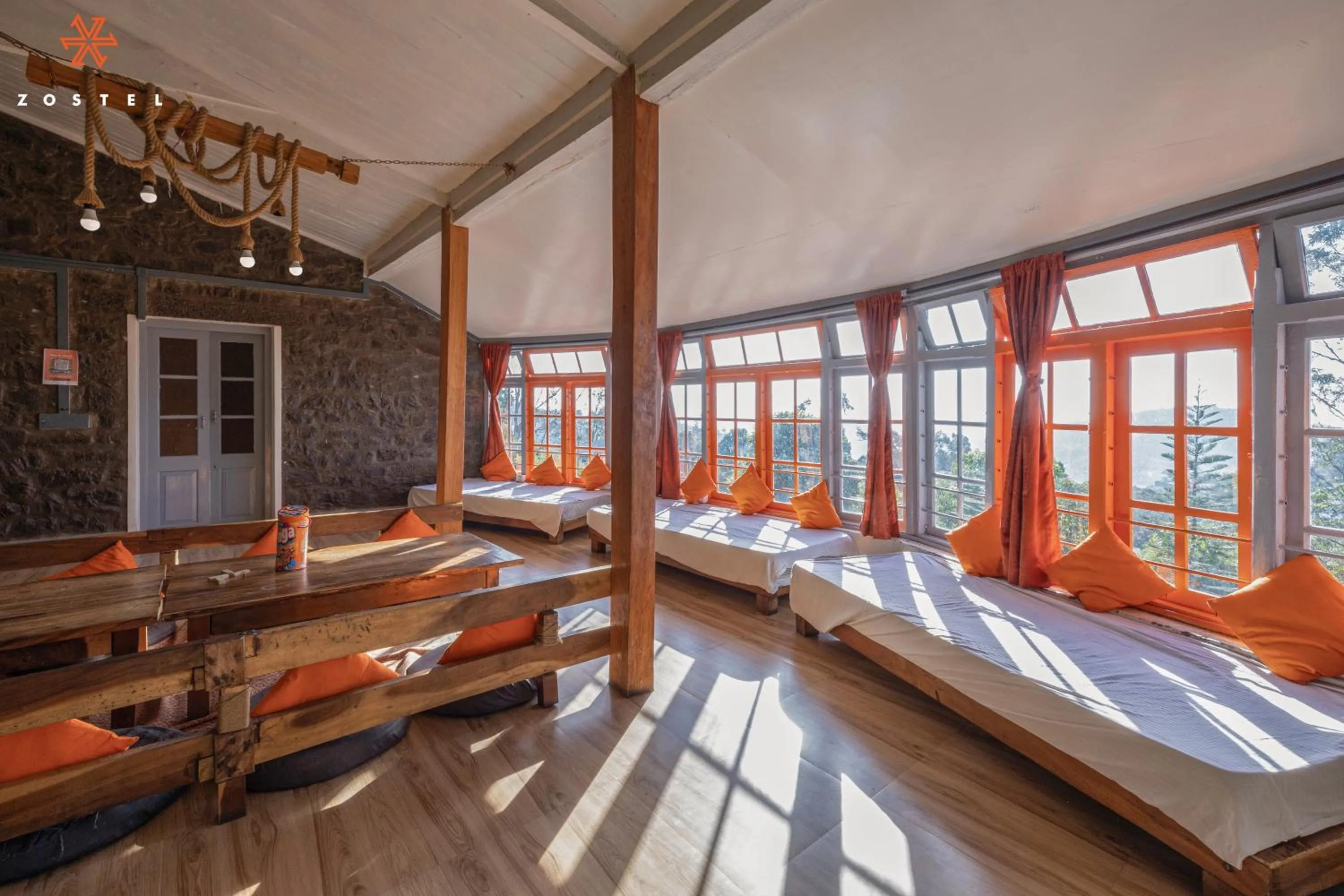 Communal lounge/ TV room, Bed in Zostel Kodaikanal