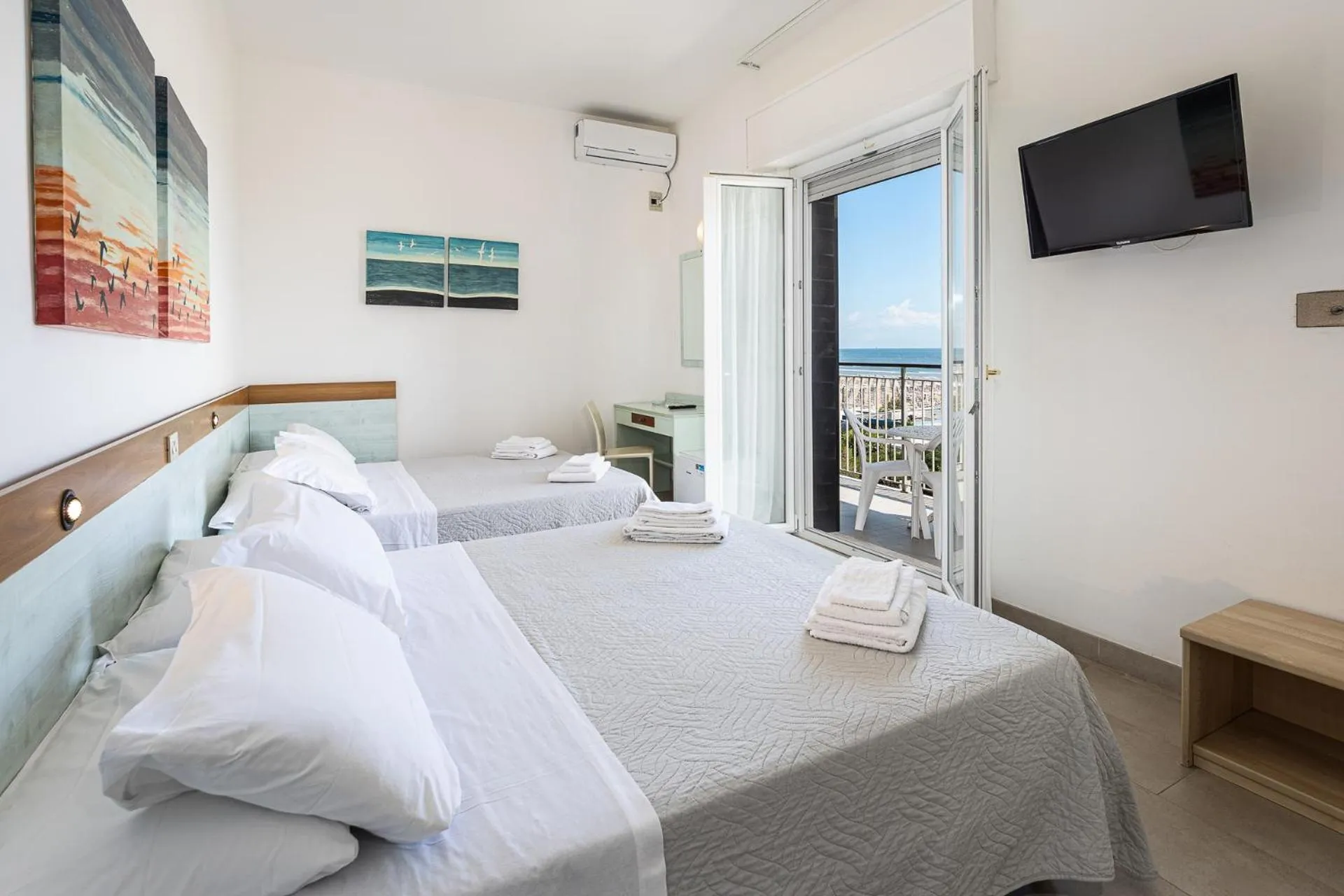 Bed in Hotel Rudy Cervia