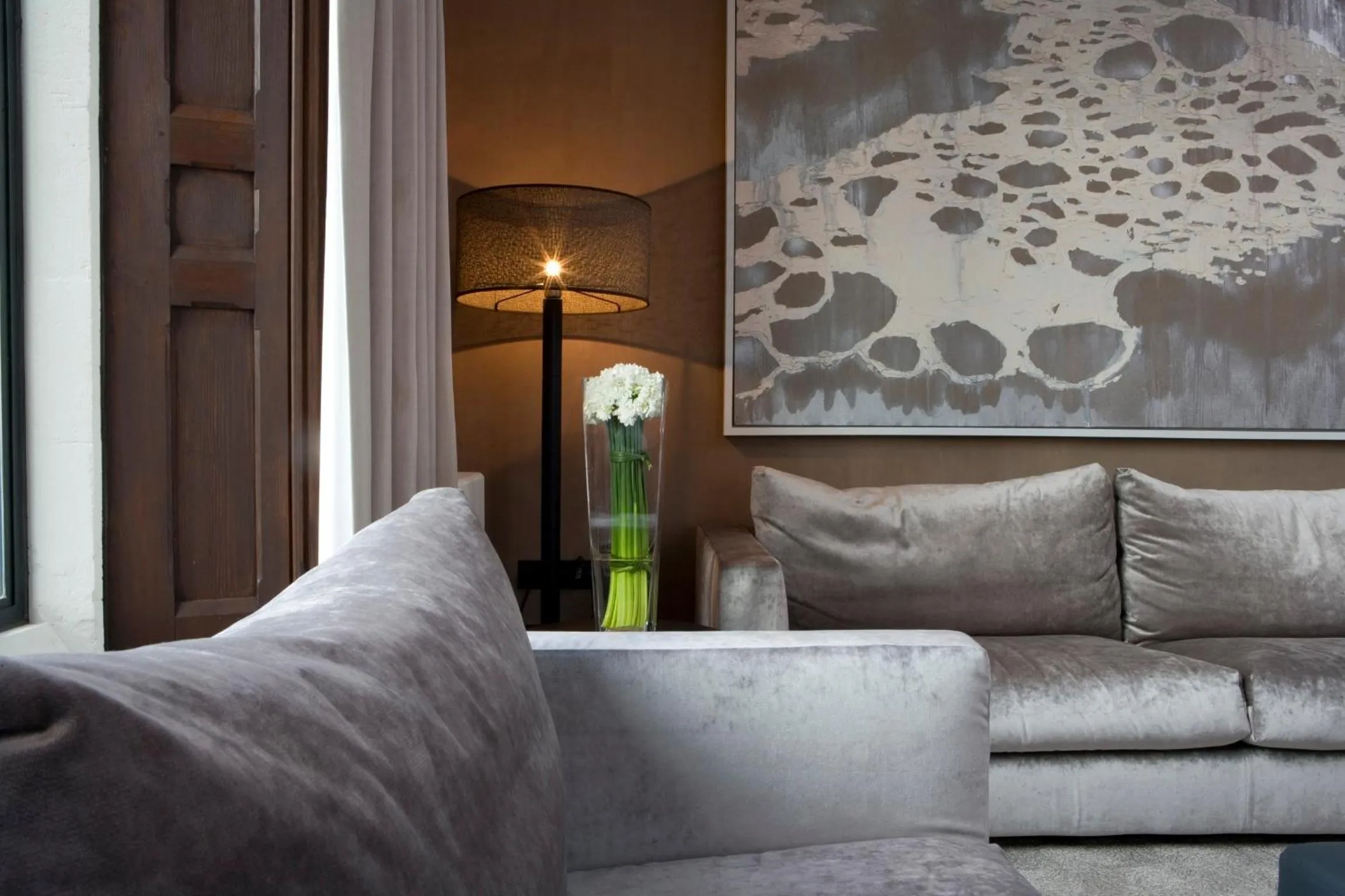 Living room in Penrhiw Priory