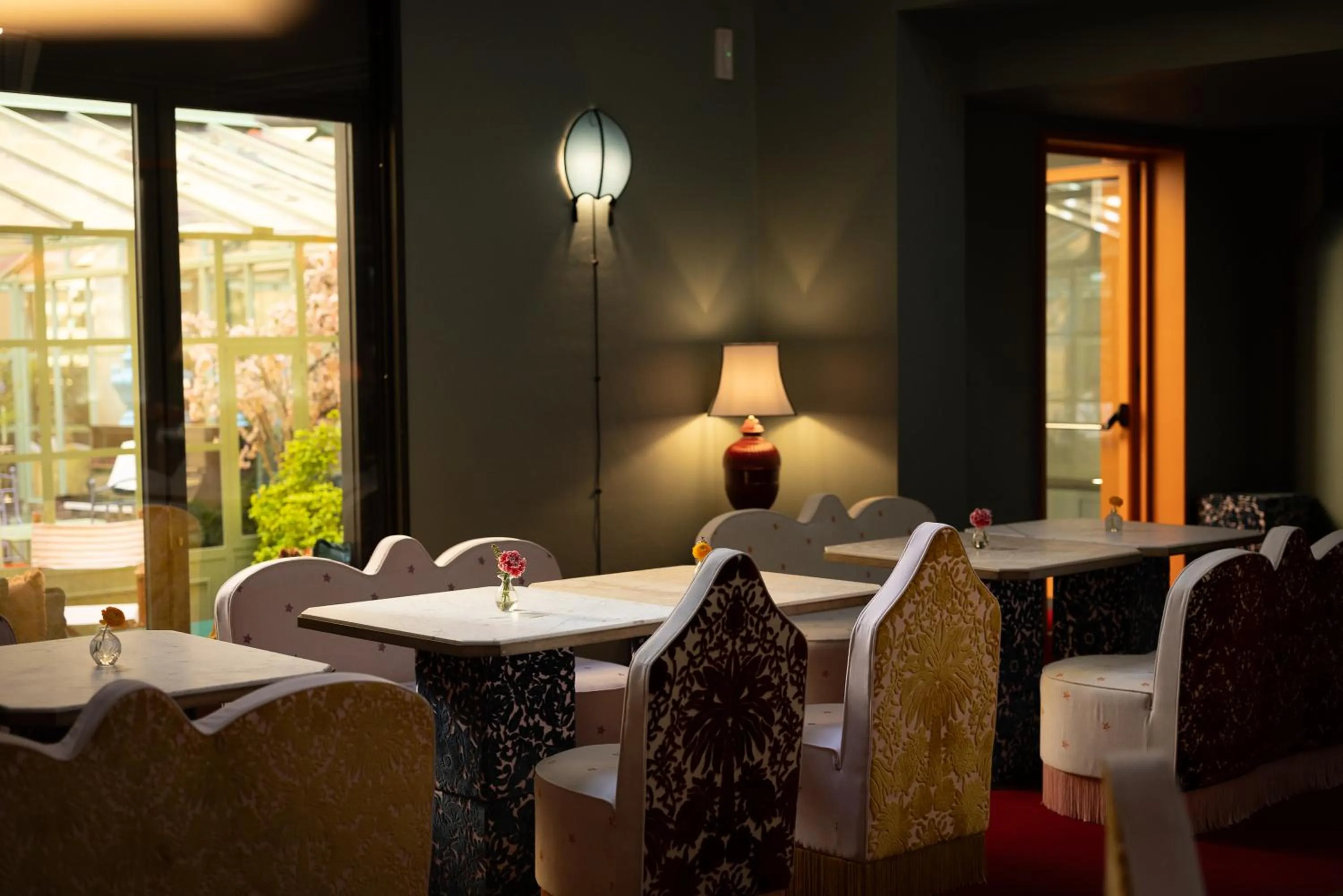 Dining area in Hotel Number Nine