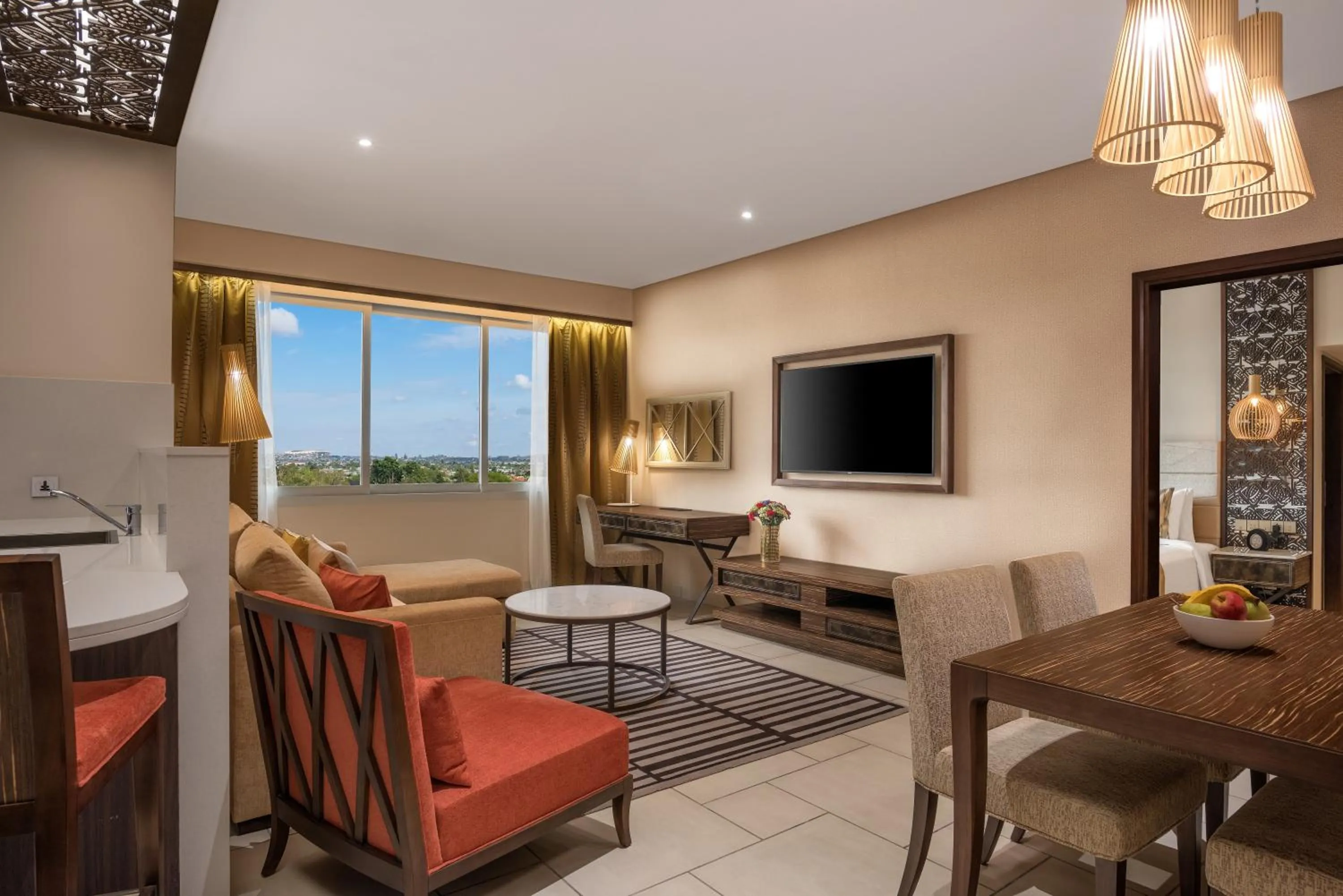 Living room in Neelkanth Sarovar Premiere