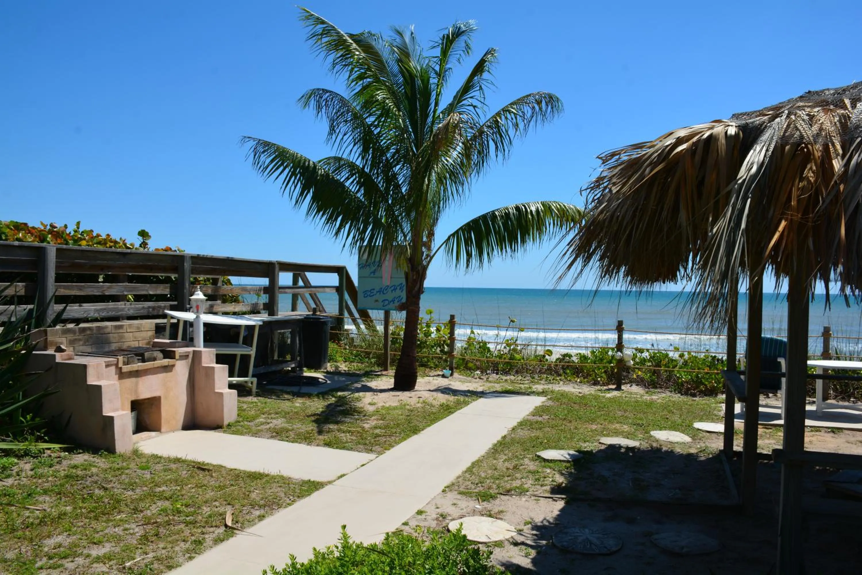 Patio in Oceanfront Sea Scape Motel