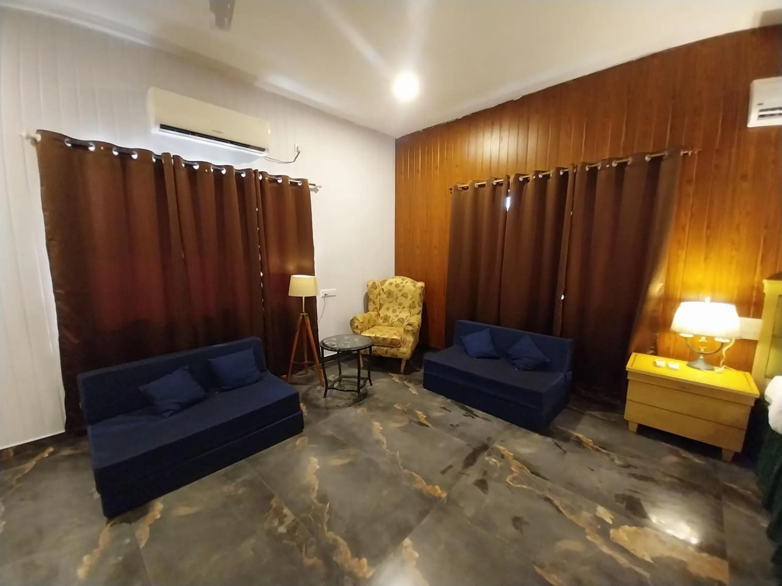 Seating area in Mango Valley Resort Ganpatipule
