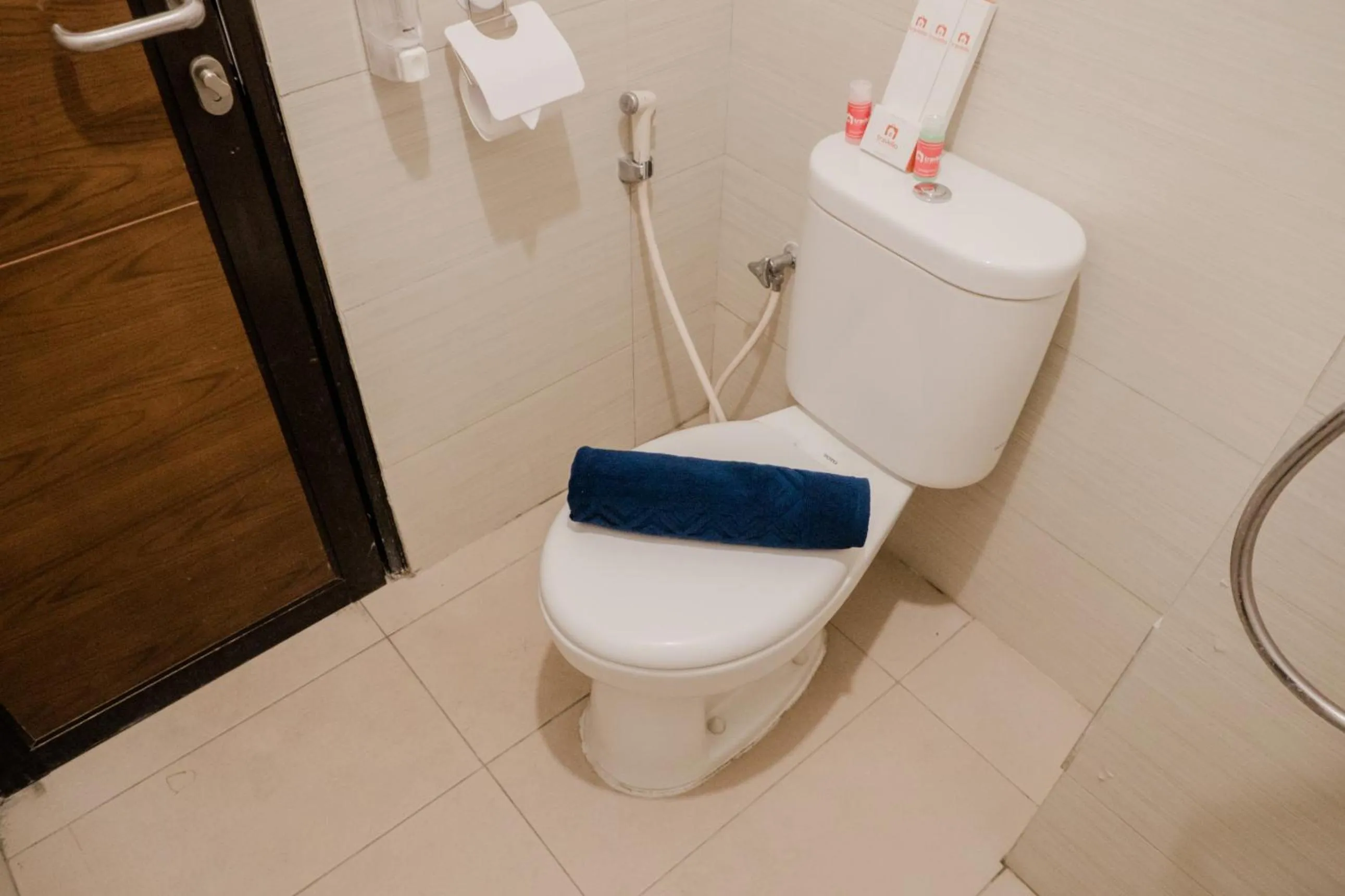 Bathroom in Pleasant 2BR Apartment at Gateway Pasteur By Travelio