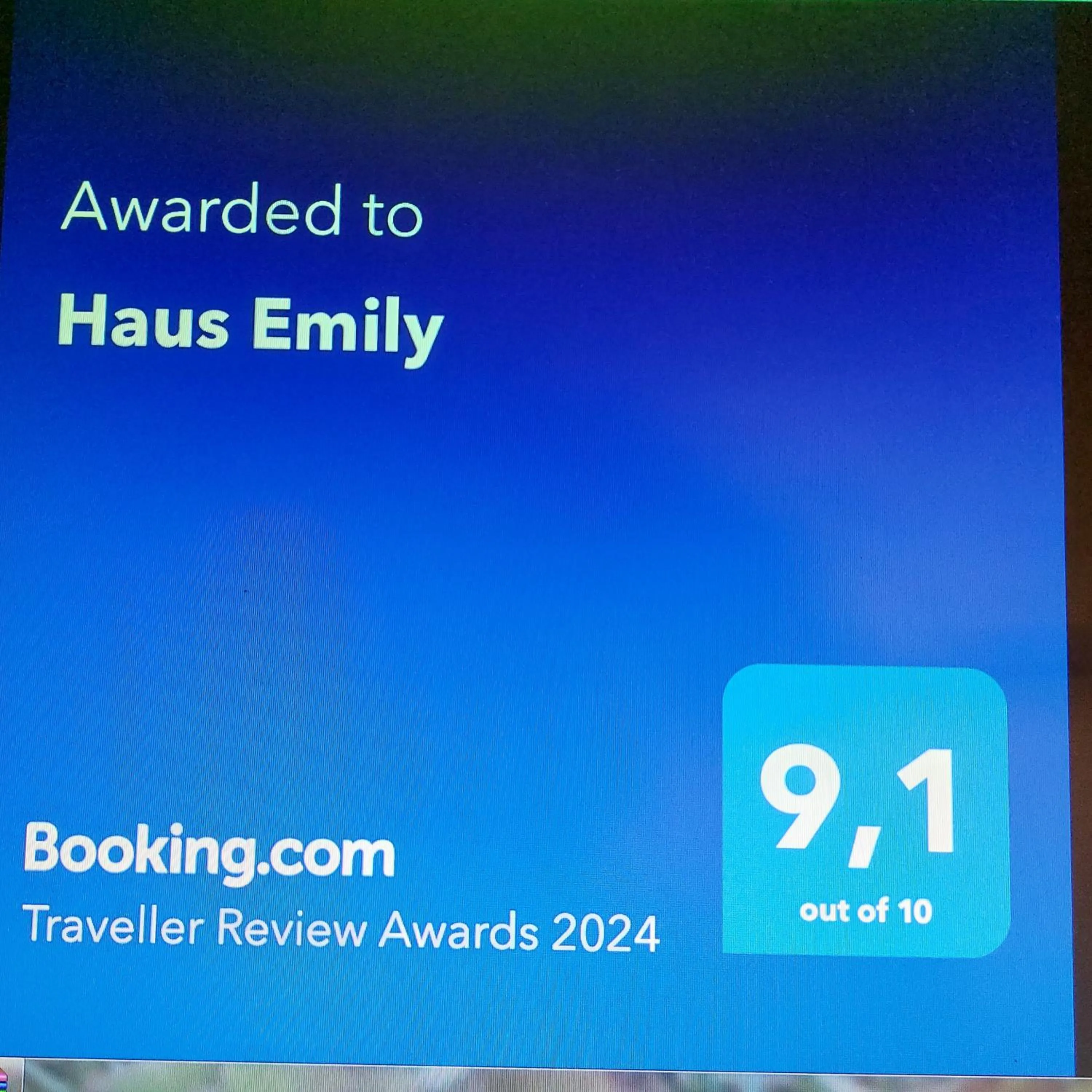 Certificate/Award in Haus Emily