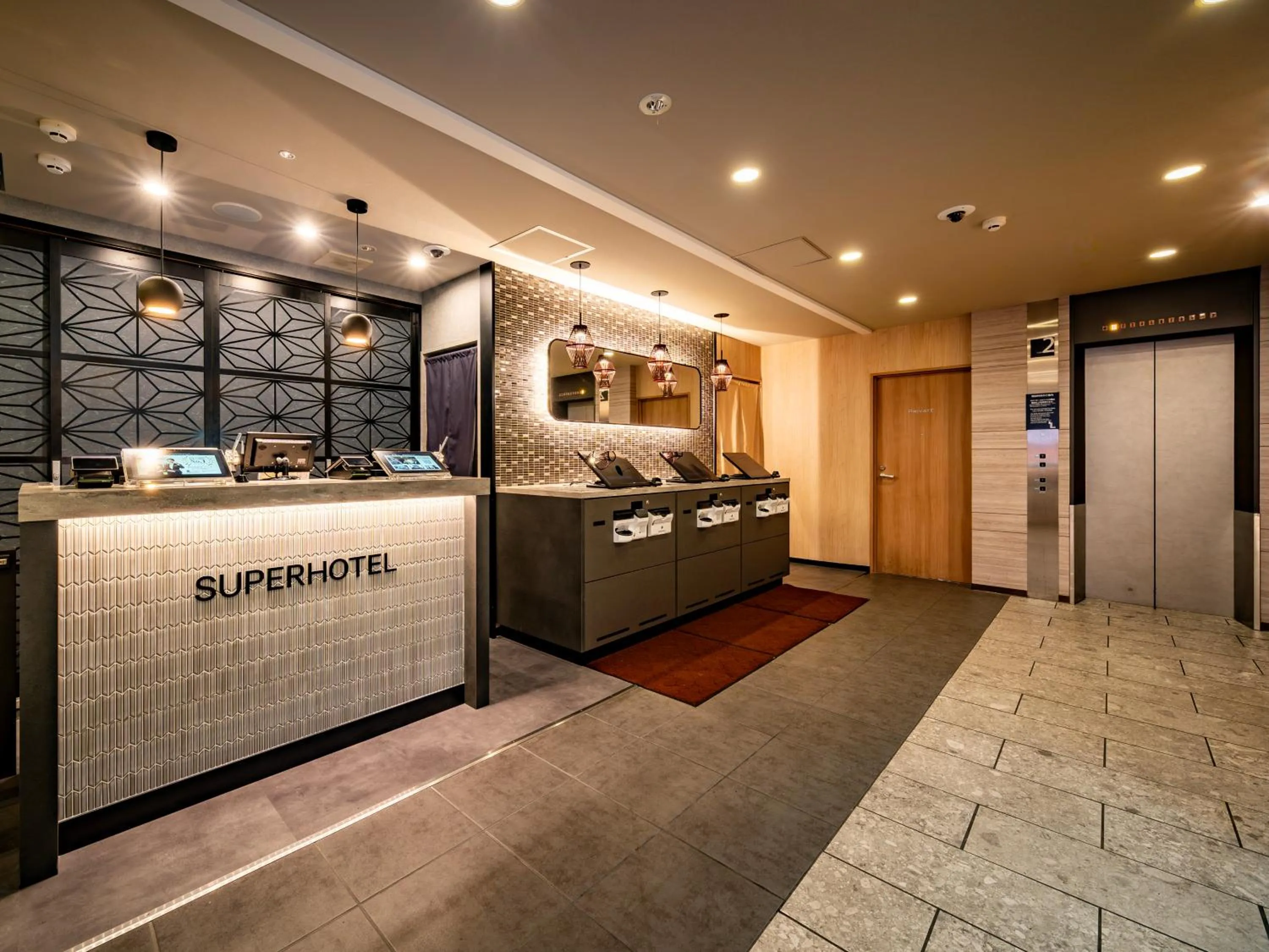 Lobby or reception in Super Hotel Namba Nipponbashi
