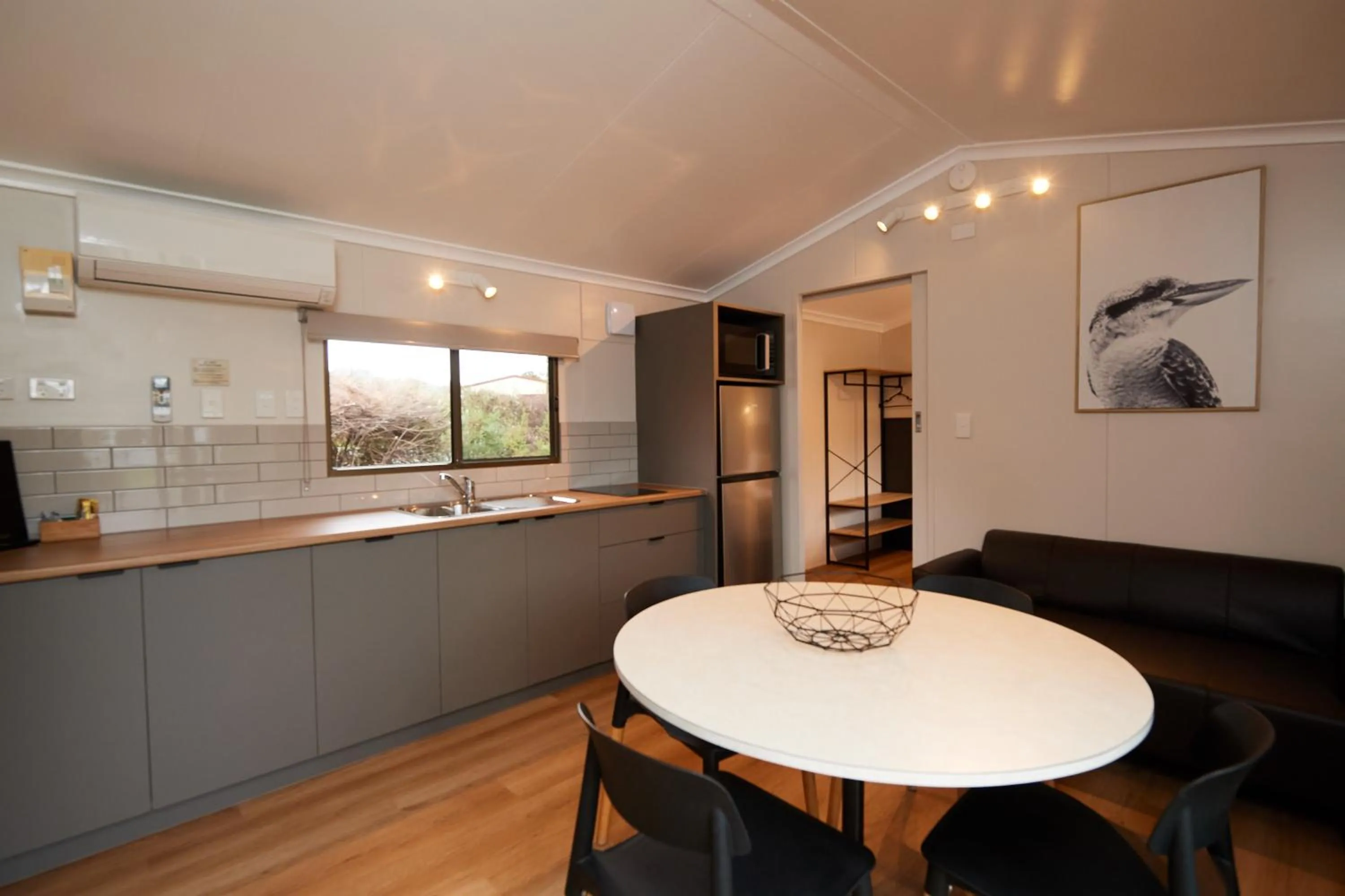 Kitchen or kitchenette in Pine Country Caravan Park