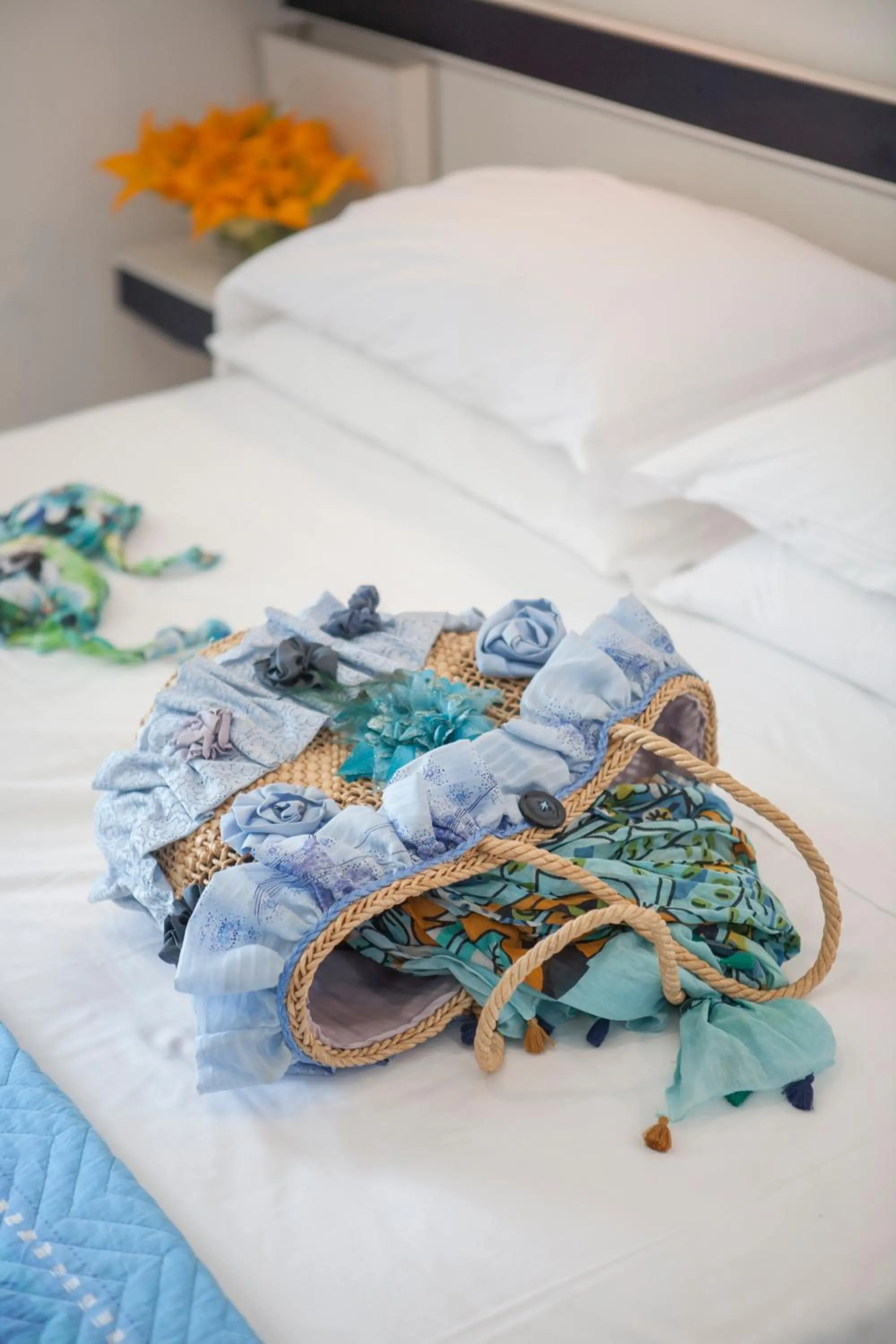 Decorative detail, Bed in Hotel Bologna