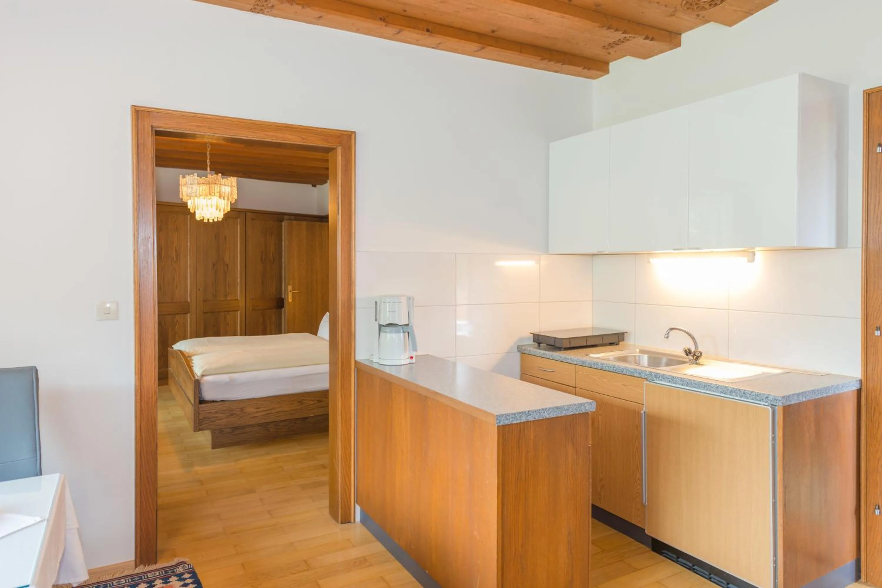 Dining area, Bed in Landhaus Tritscher