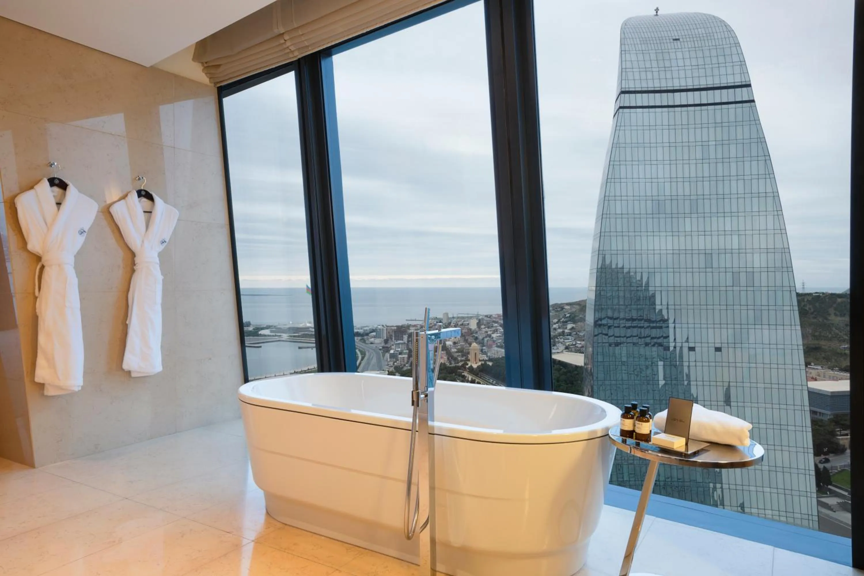 Bathroom in Fairmont Baku, Flame Towers