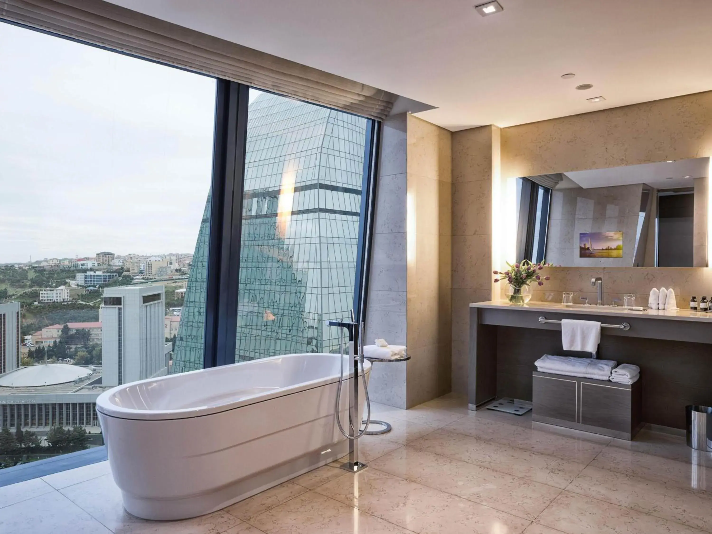 Fairmont Gold One-Bedroom Suite Sea View - single occupancy in Fairmont Baku, Flame Towers Fairmont Gold One-Bedroom Suite Sea View - single occupancy in Fairmont Baku, Flame Towers