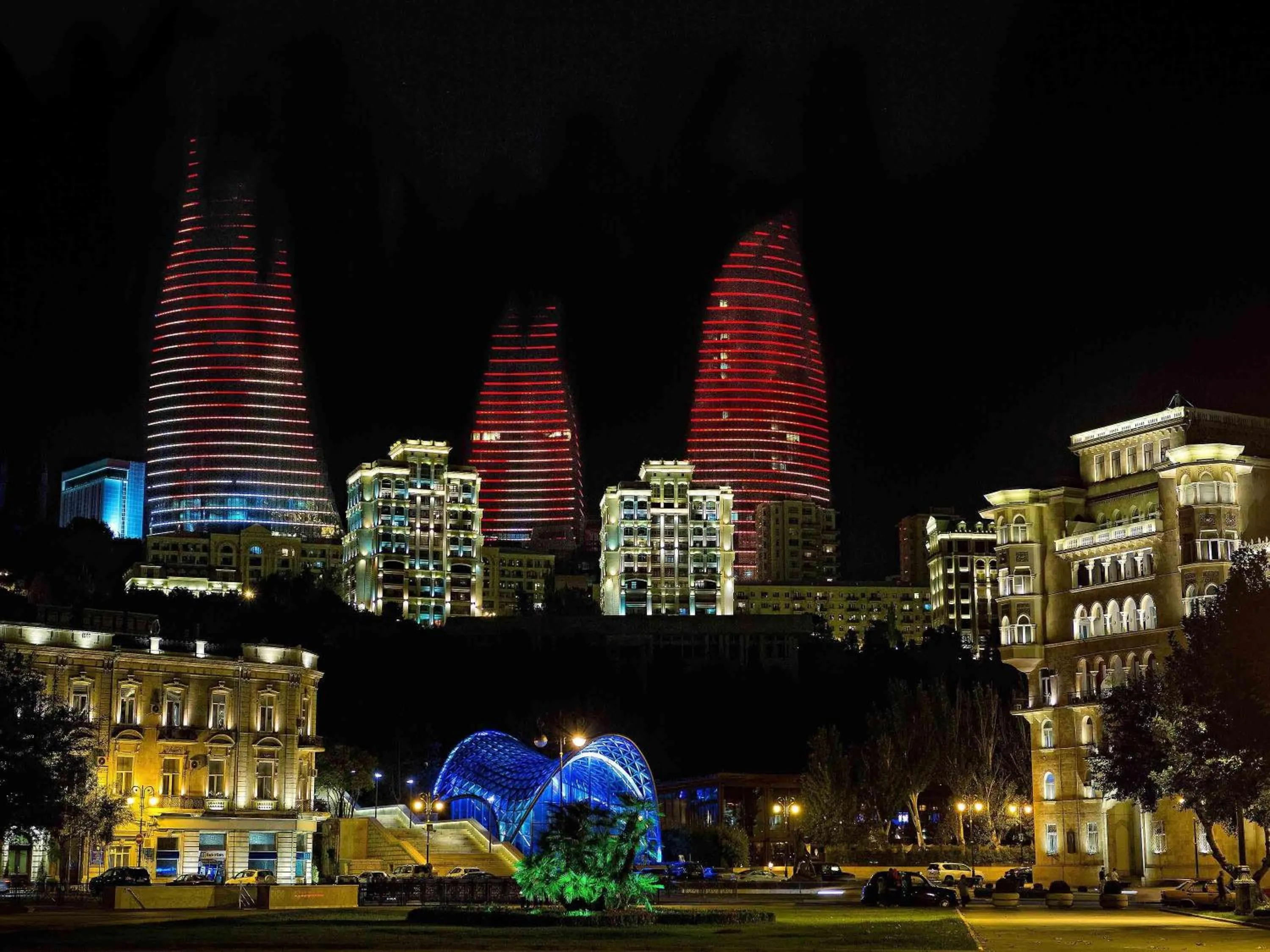 Property building in Fairmont Baku, Flame Towers