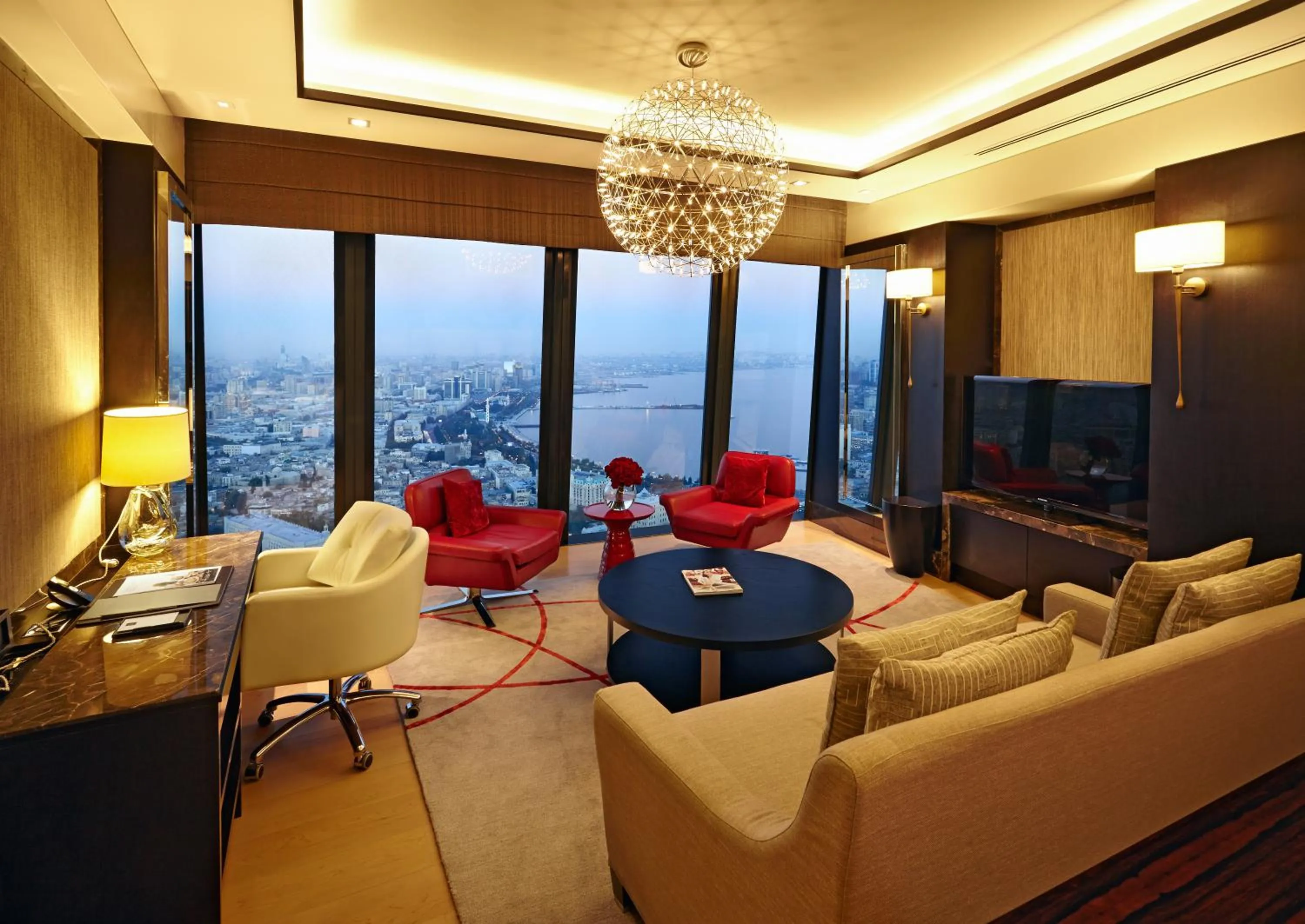 Living room in Fairmont Baku, Flame Towers