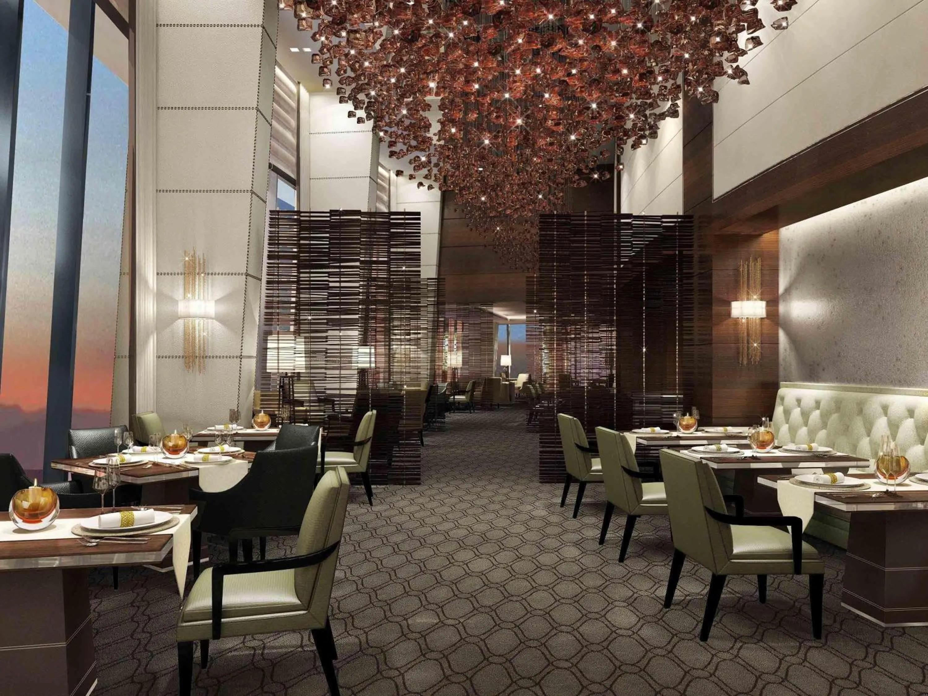 Lounge or bar in Fairmont Baku, Flame Towers