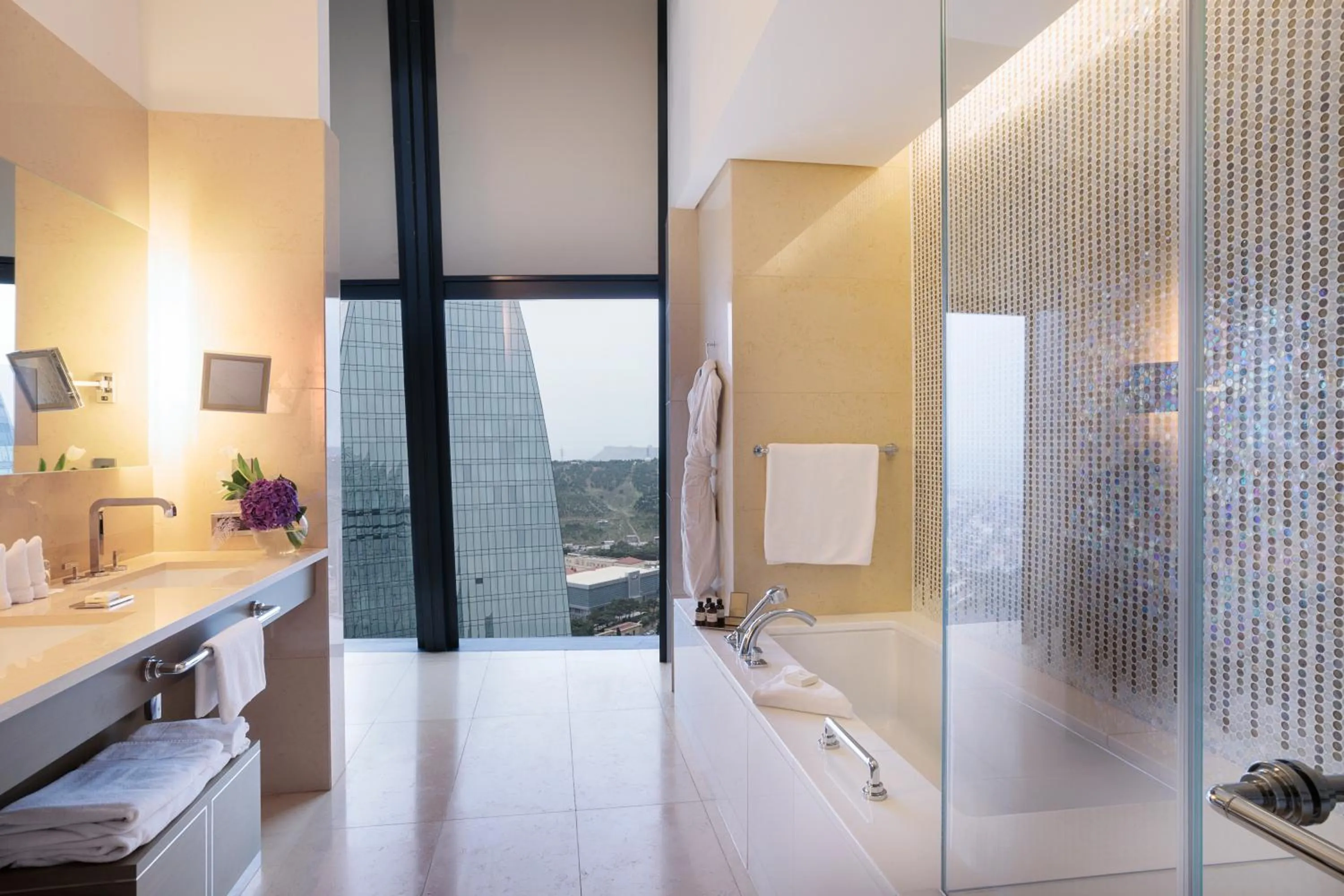 Bathroom in Fairmont Baku, Flame Towers