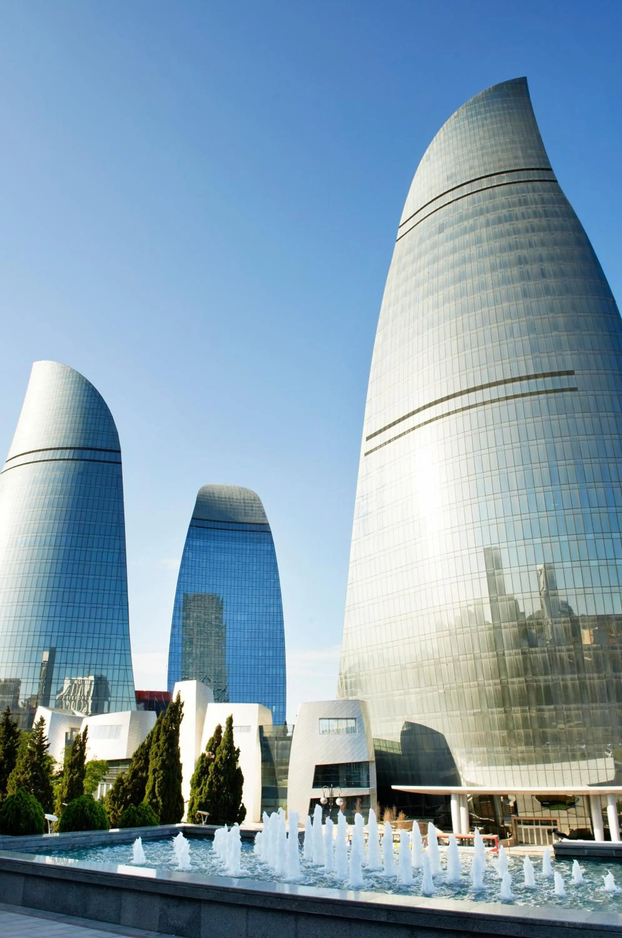 Facade/entrance in Fairmont Baku, Flame Towers