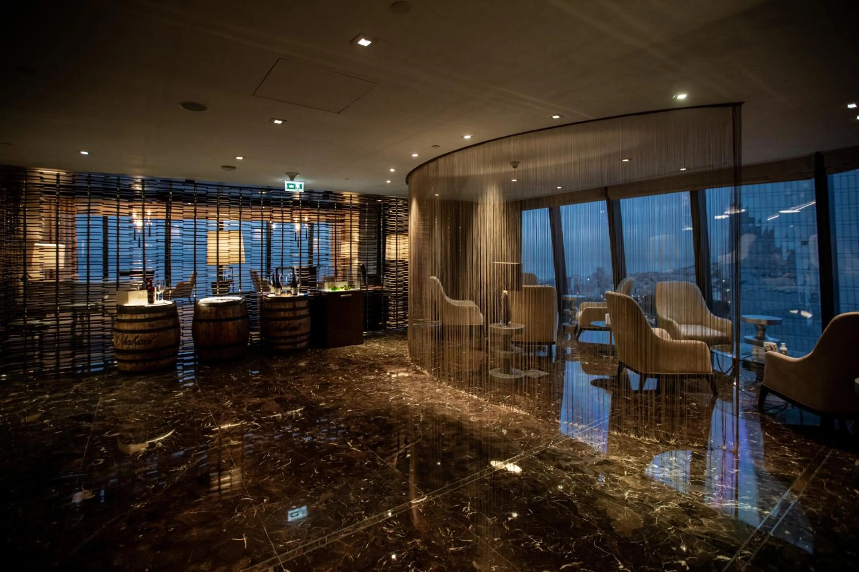 Lounge or bar in Fairmont Baku, Flame Towers