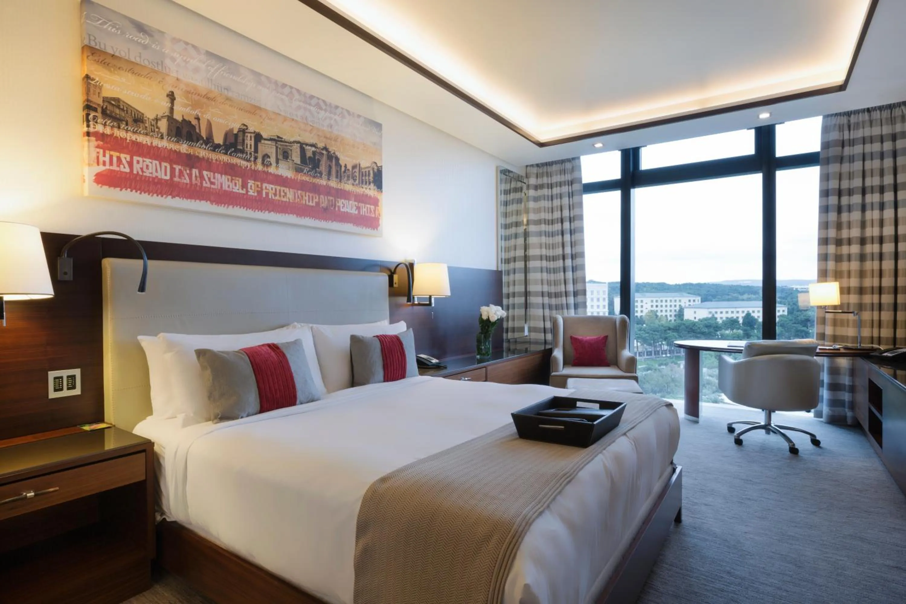 Bed in Fairmont Baku, Flame Towers