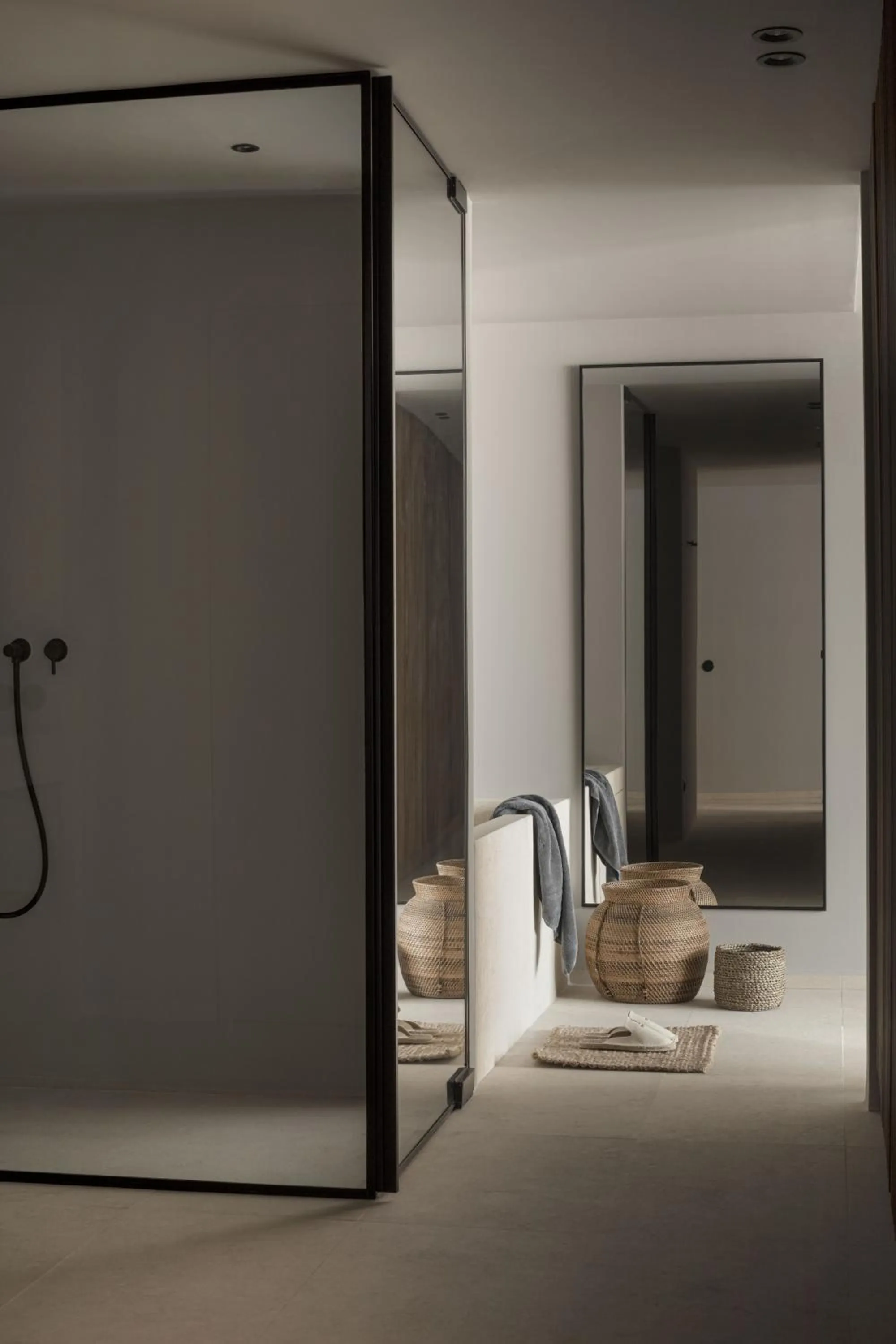 Shower, Bed in OKU Ibiza