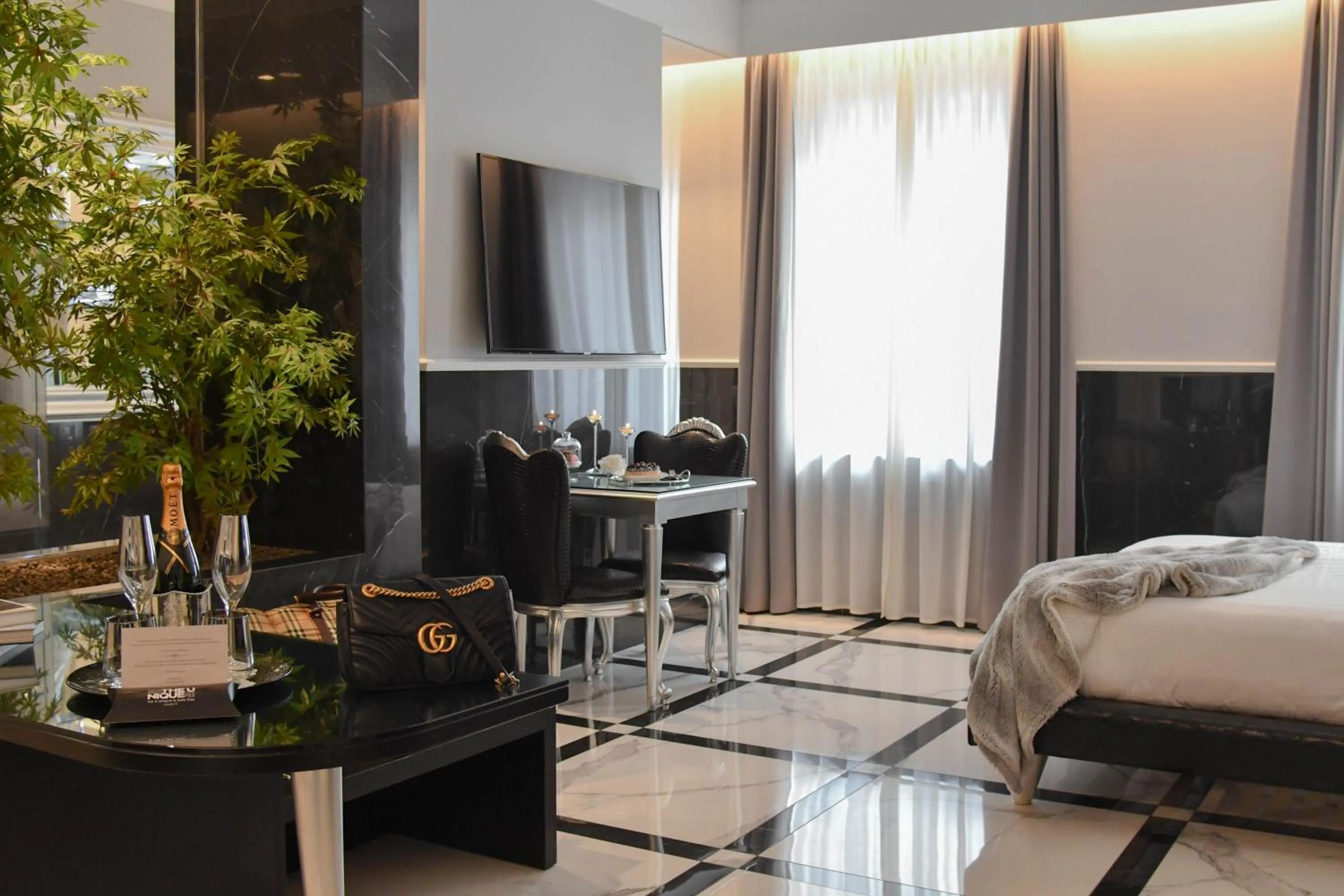 Bed in The Unique Brera Suites