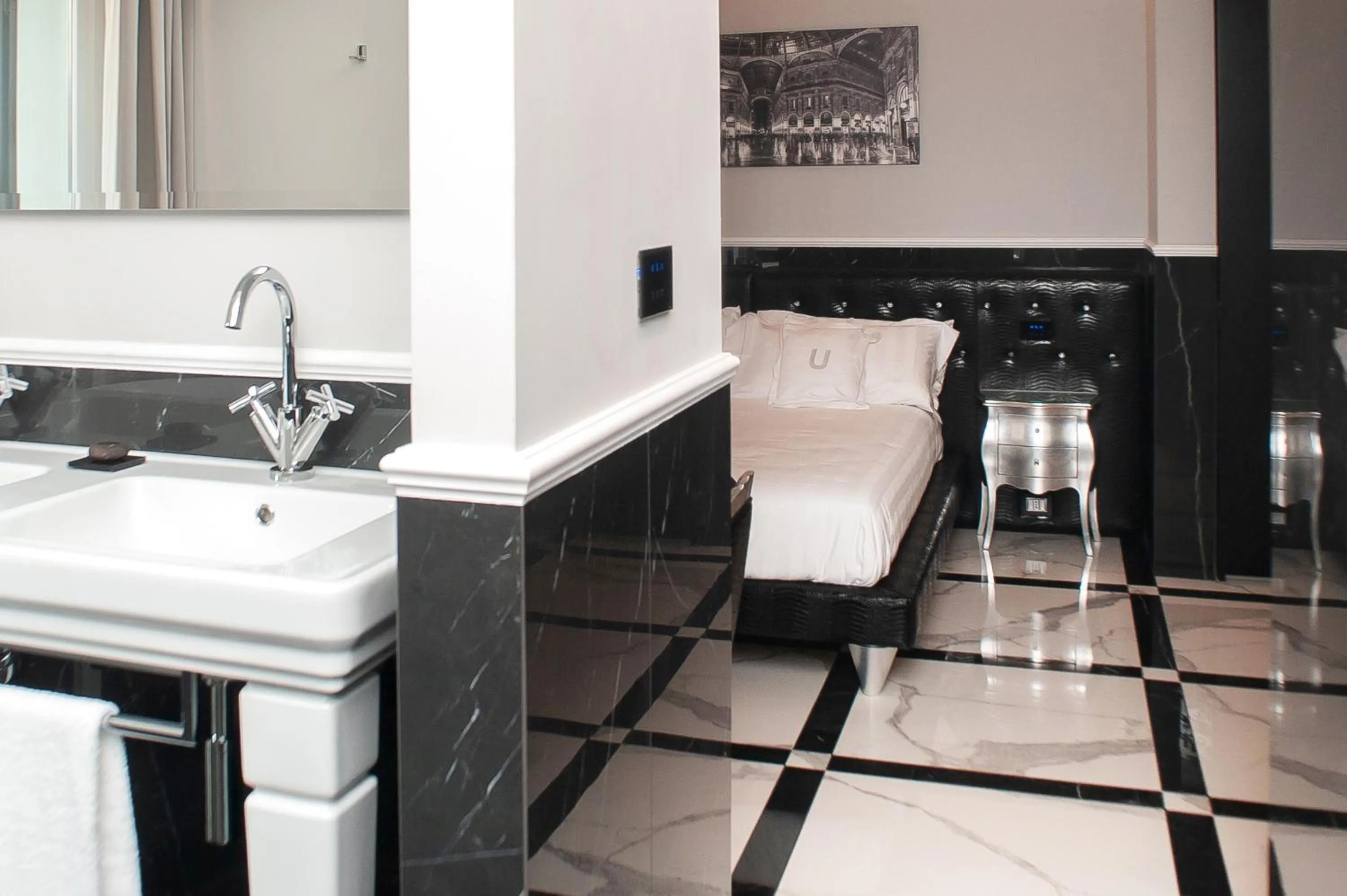 Bed in The Unique Brera Suites