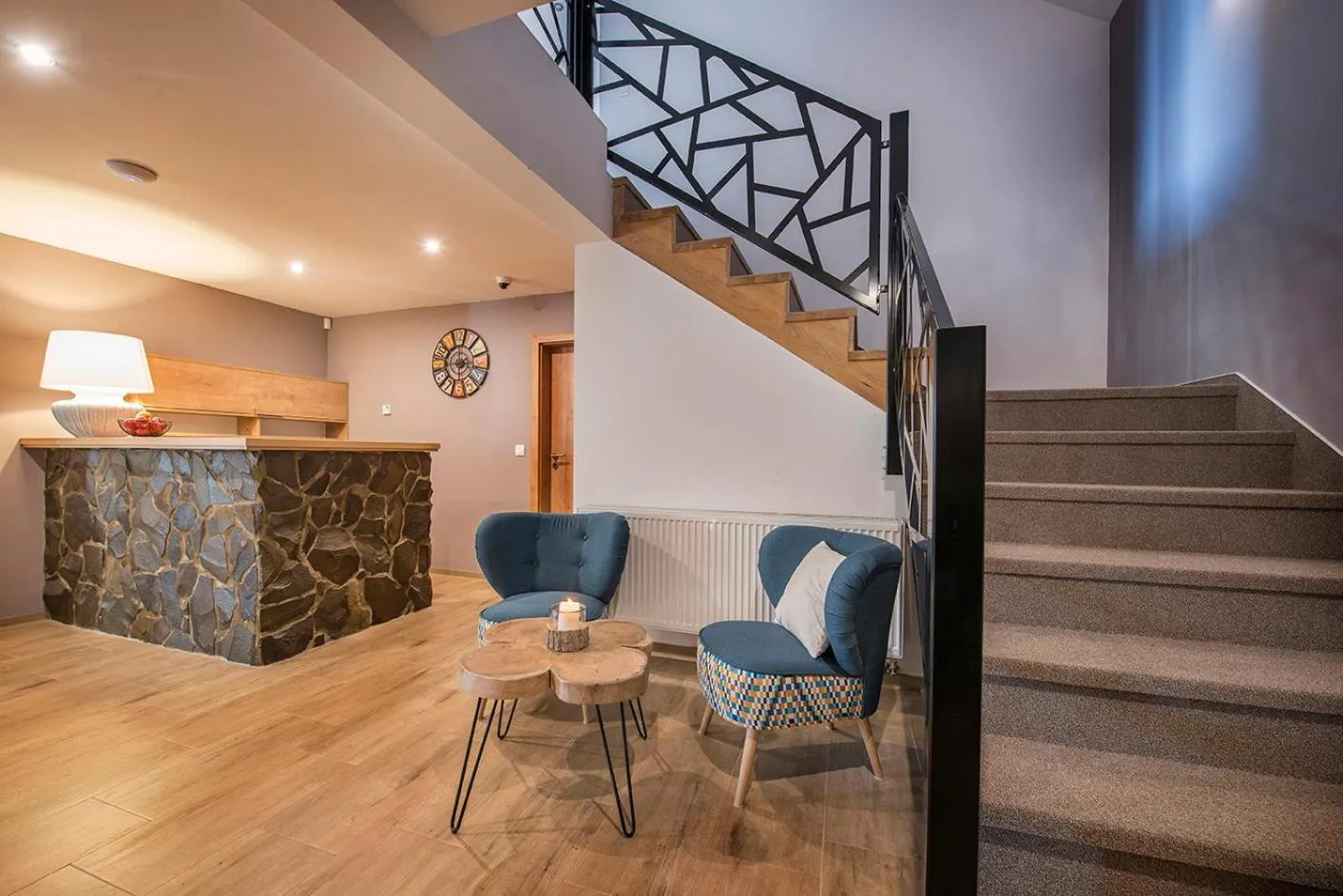 Communal lounge/ TV room in Villa Bellevue Wellness