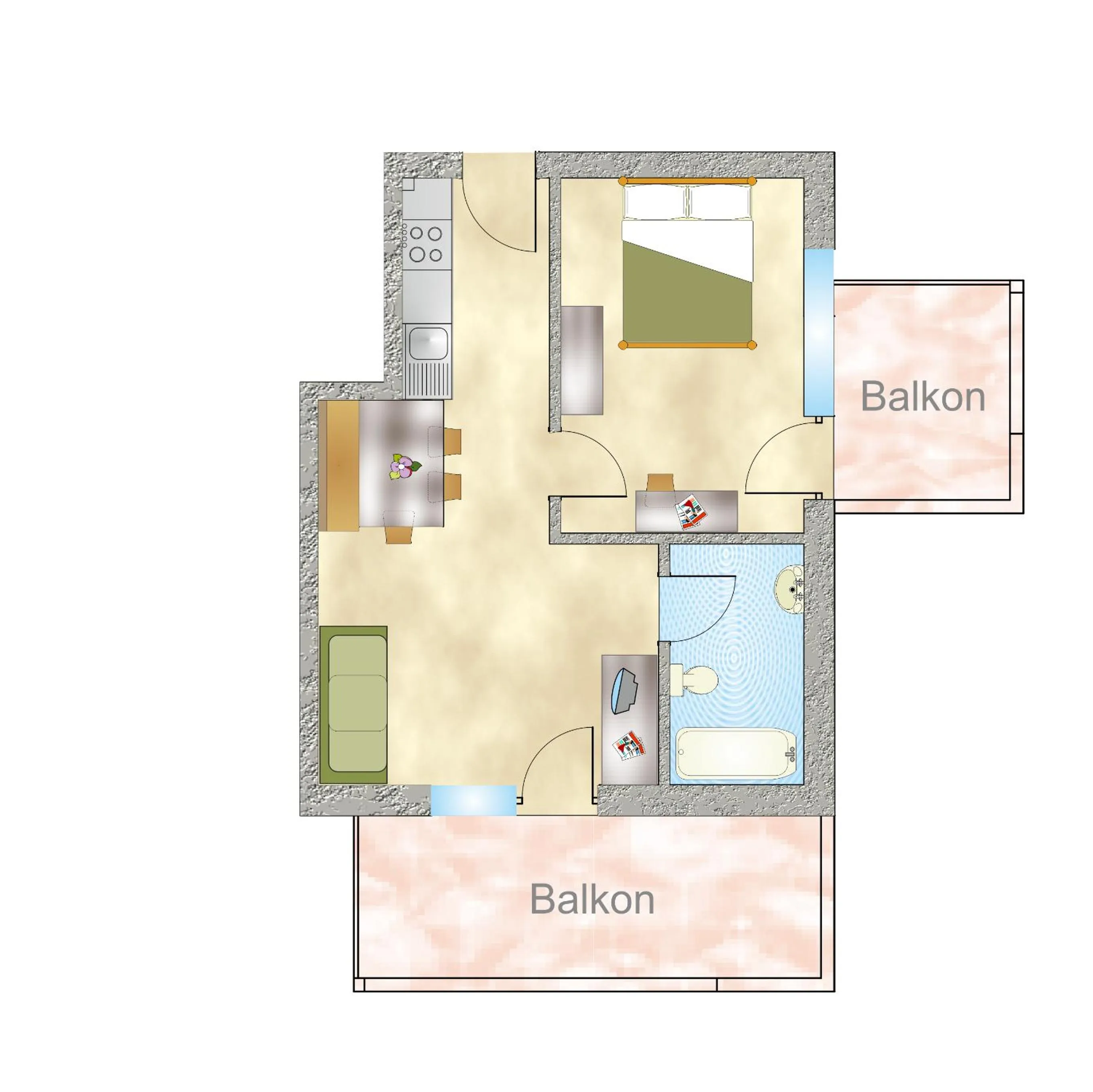 Floor plan in Mountain Living Apartments